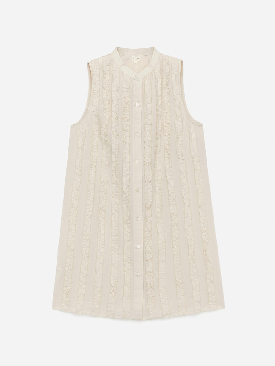 ARKET Women's  Frill Mini Dress White,  size 42