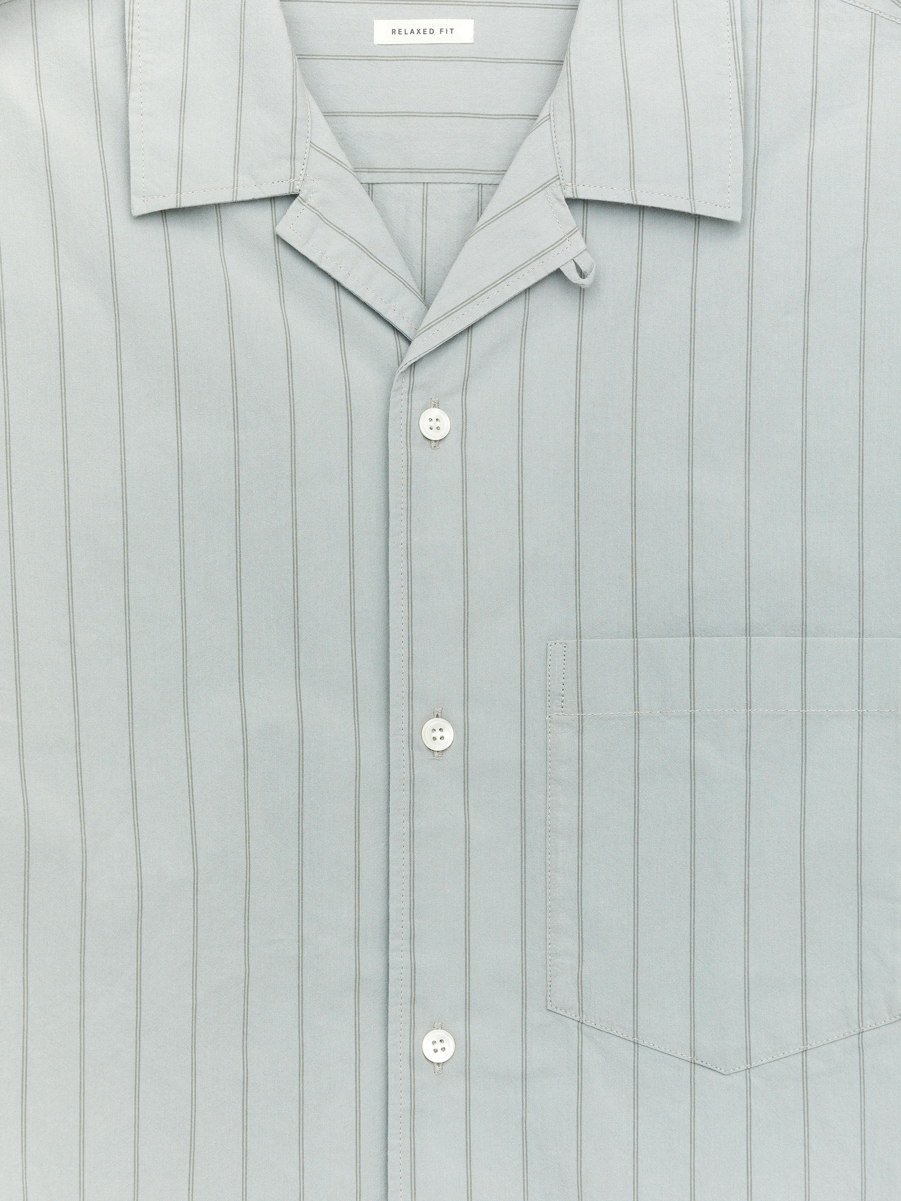 Baumwollhemd mit kubanischem Kragen - Blasses Mintgrün/Streifen - Relaxed Fit - Herren - StillMedia/DescriptiveDetail - 2