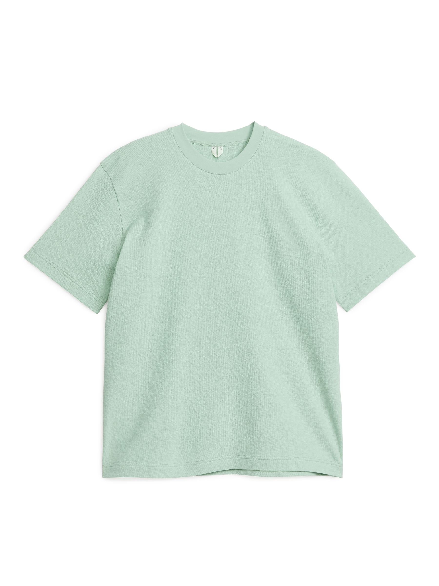 T-shirt in jersey con maglia bouclé - Verde menta - Relaxed fit - Men - StillMedia/DescriptiveStillLife - 1