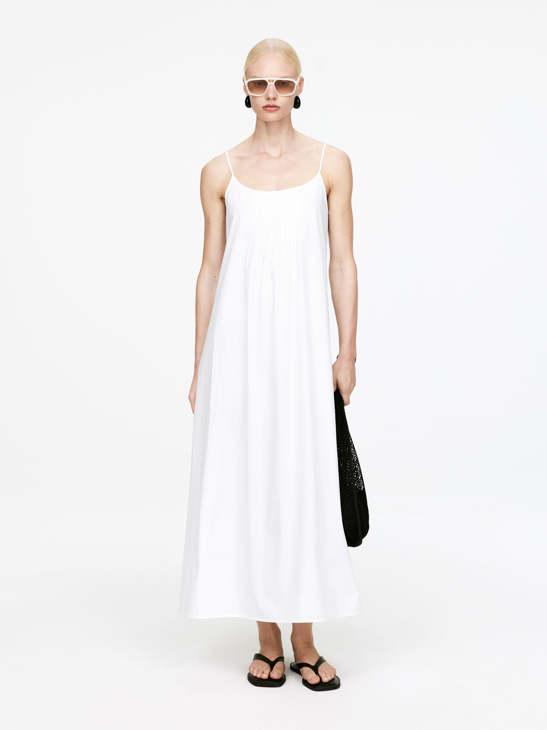Tie-Back Dress-#FFFFFF-15254