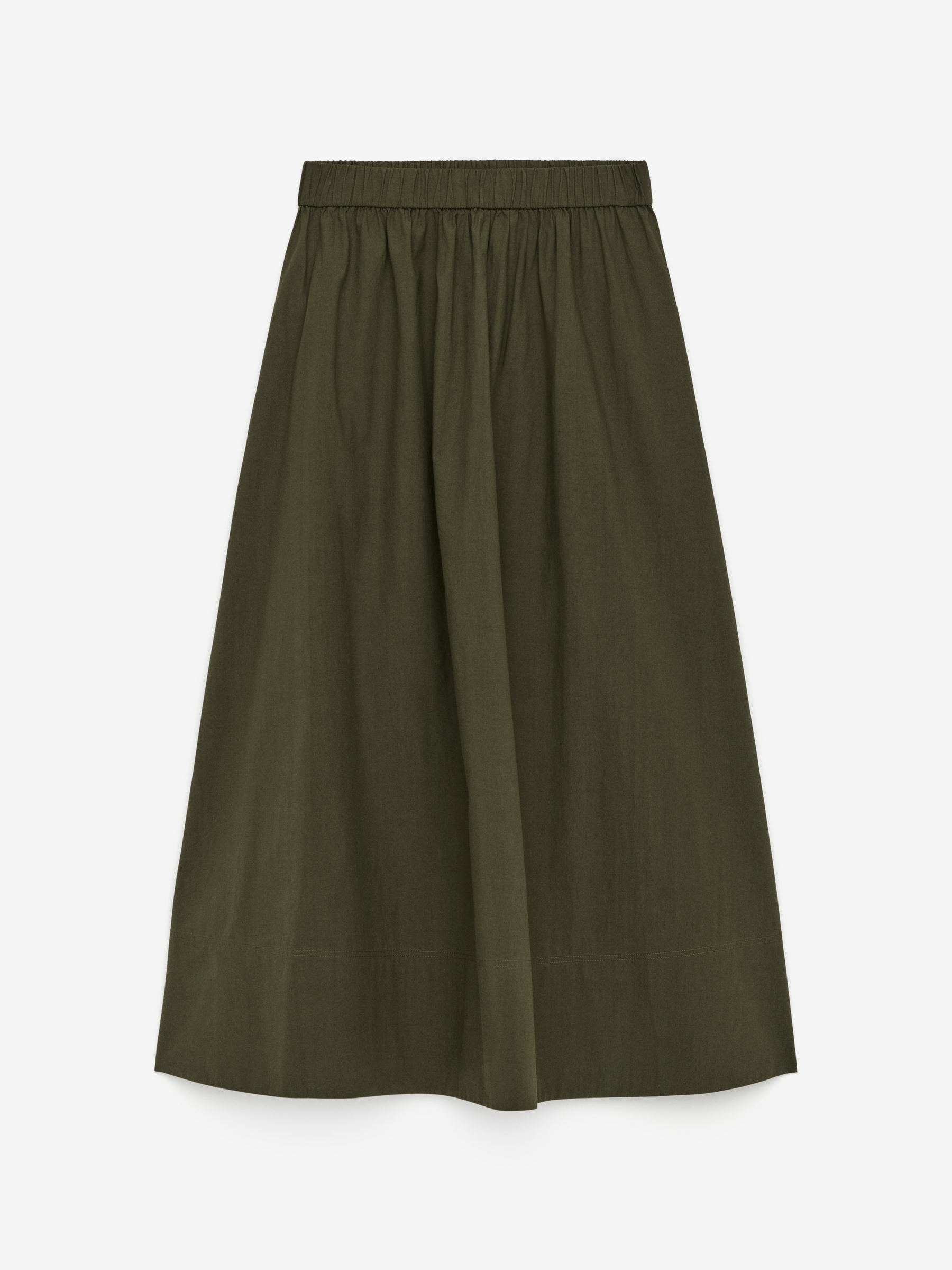 A-Line Cotton Skirt-#575549-15140