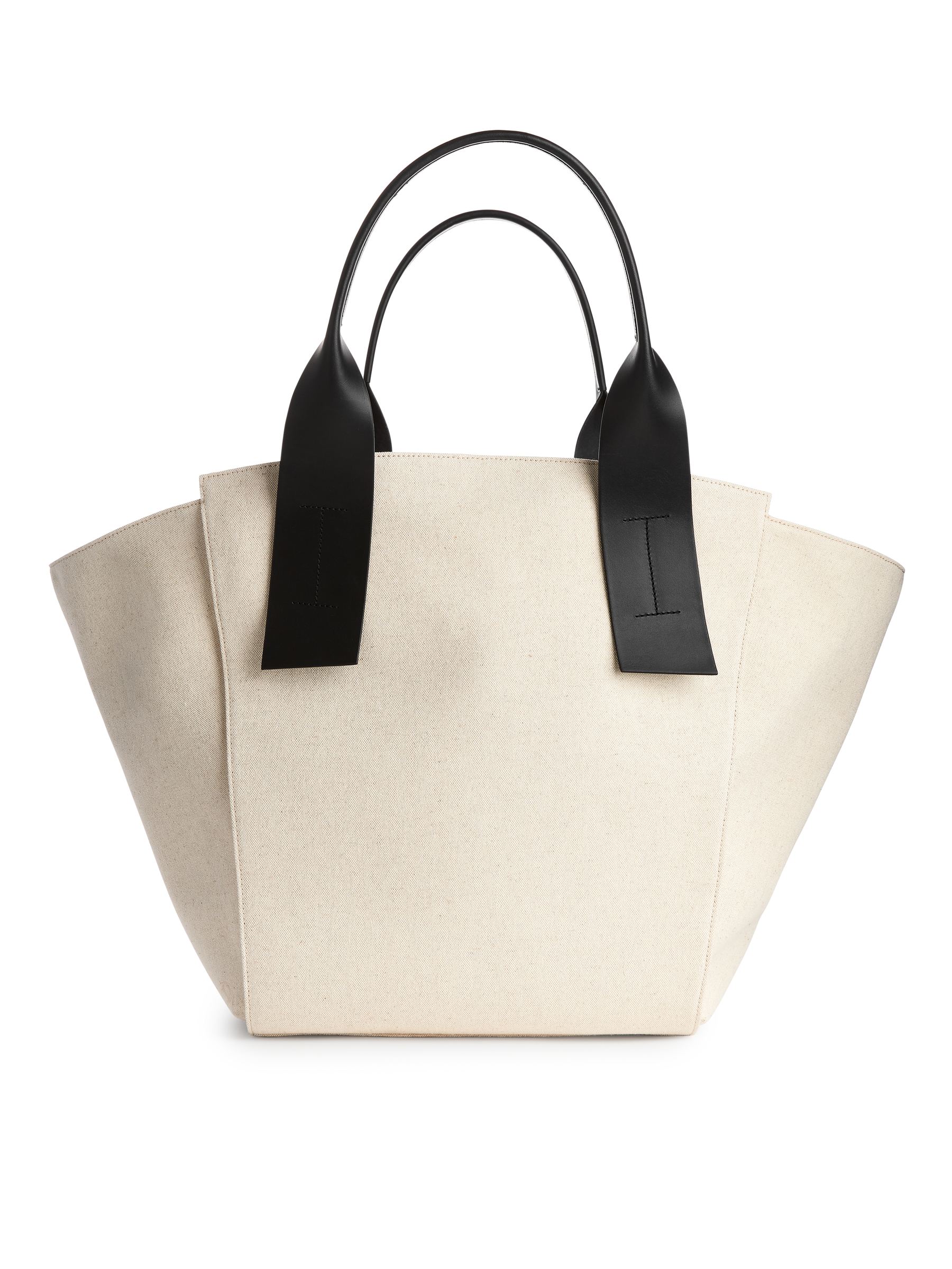 Leather-Trimmed Linen Tote - Off White - Women - StillMedia/DescriptiveStillLife - 6