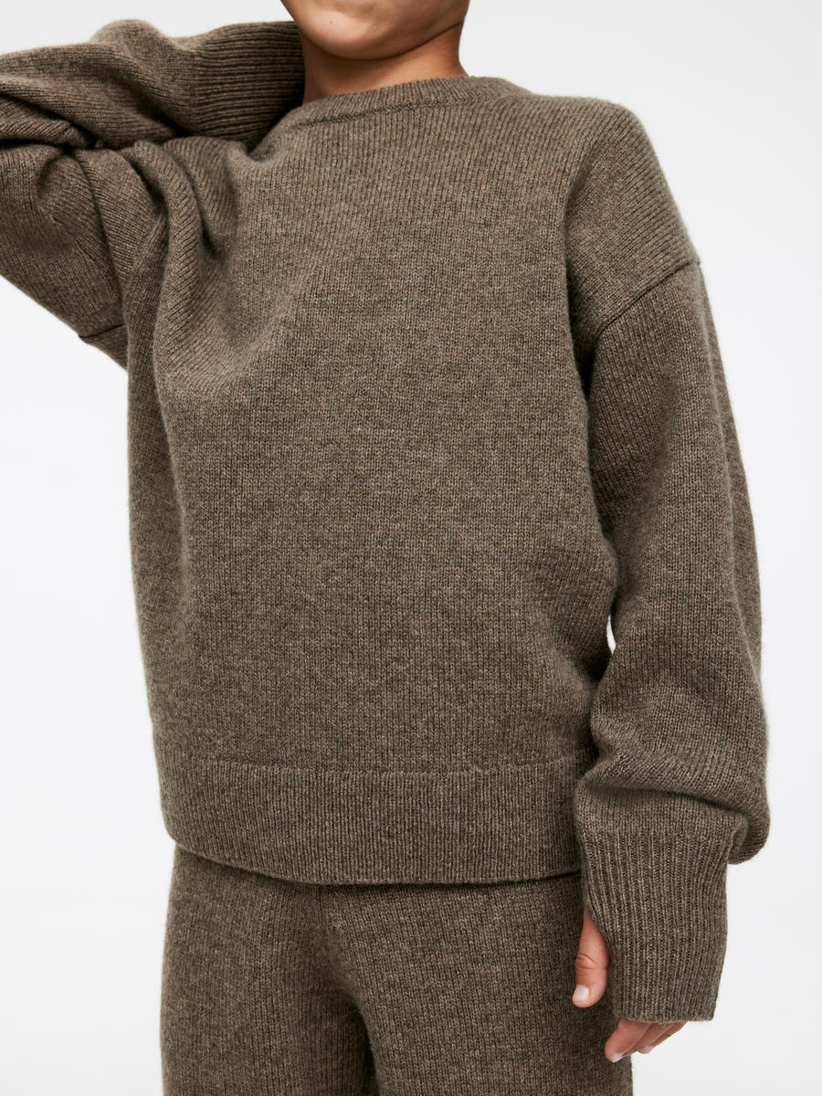 Nativa Wool Jumper-#6C5B51-13225