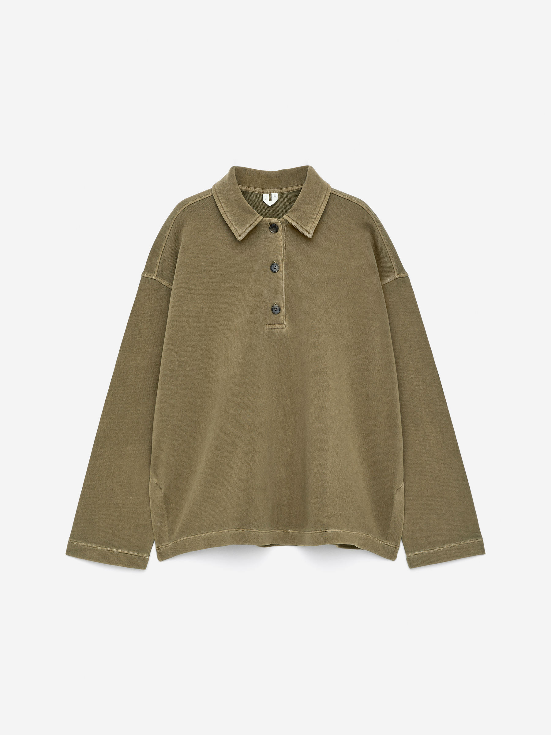 Polo Sweatshirt-Green-15871