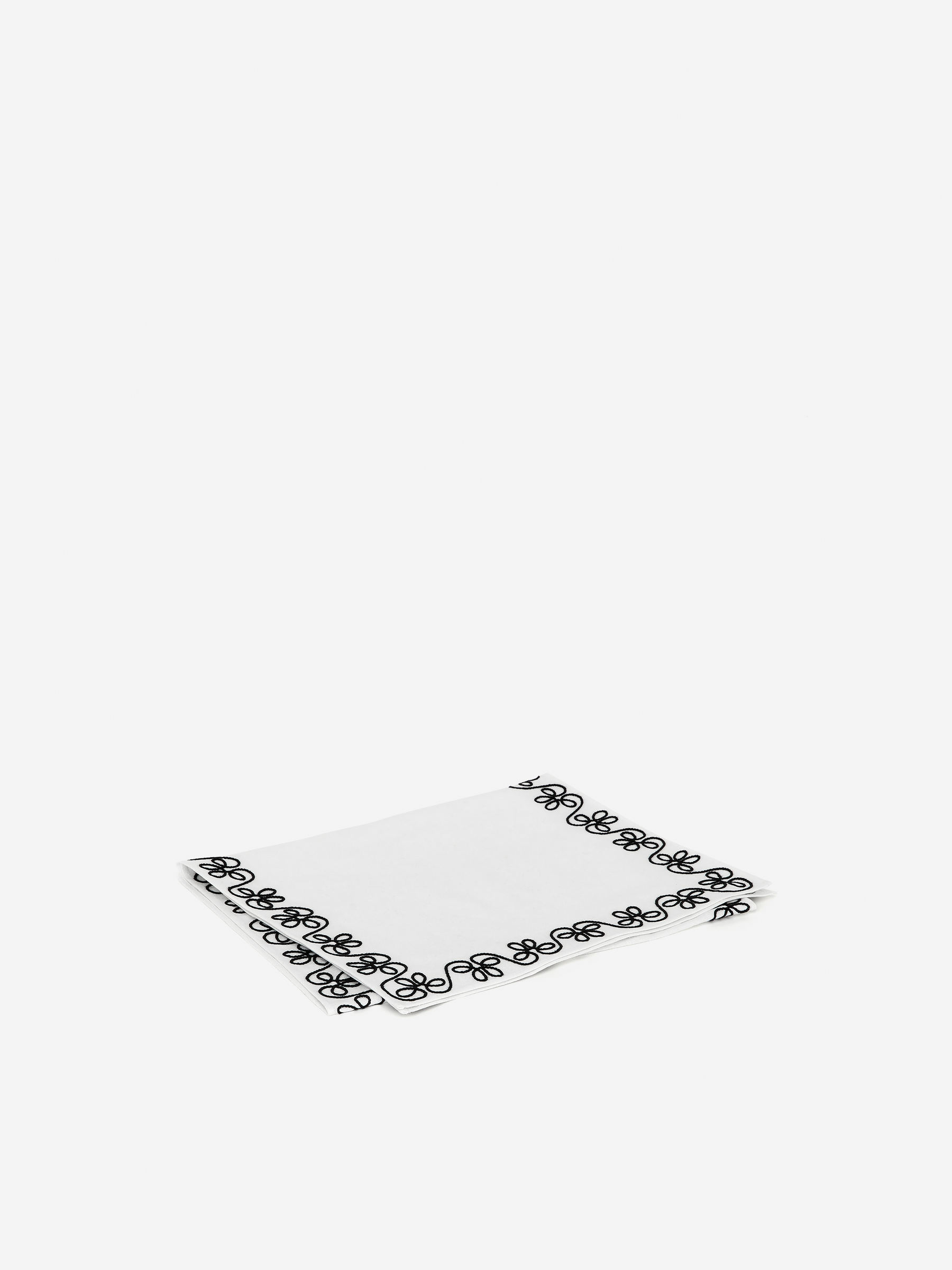 Embroidered Table Runner - White/Black - Homeware - StillMedia/DescriptiveDetail - 3