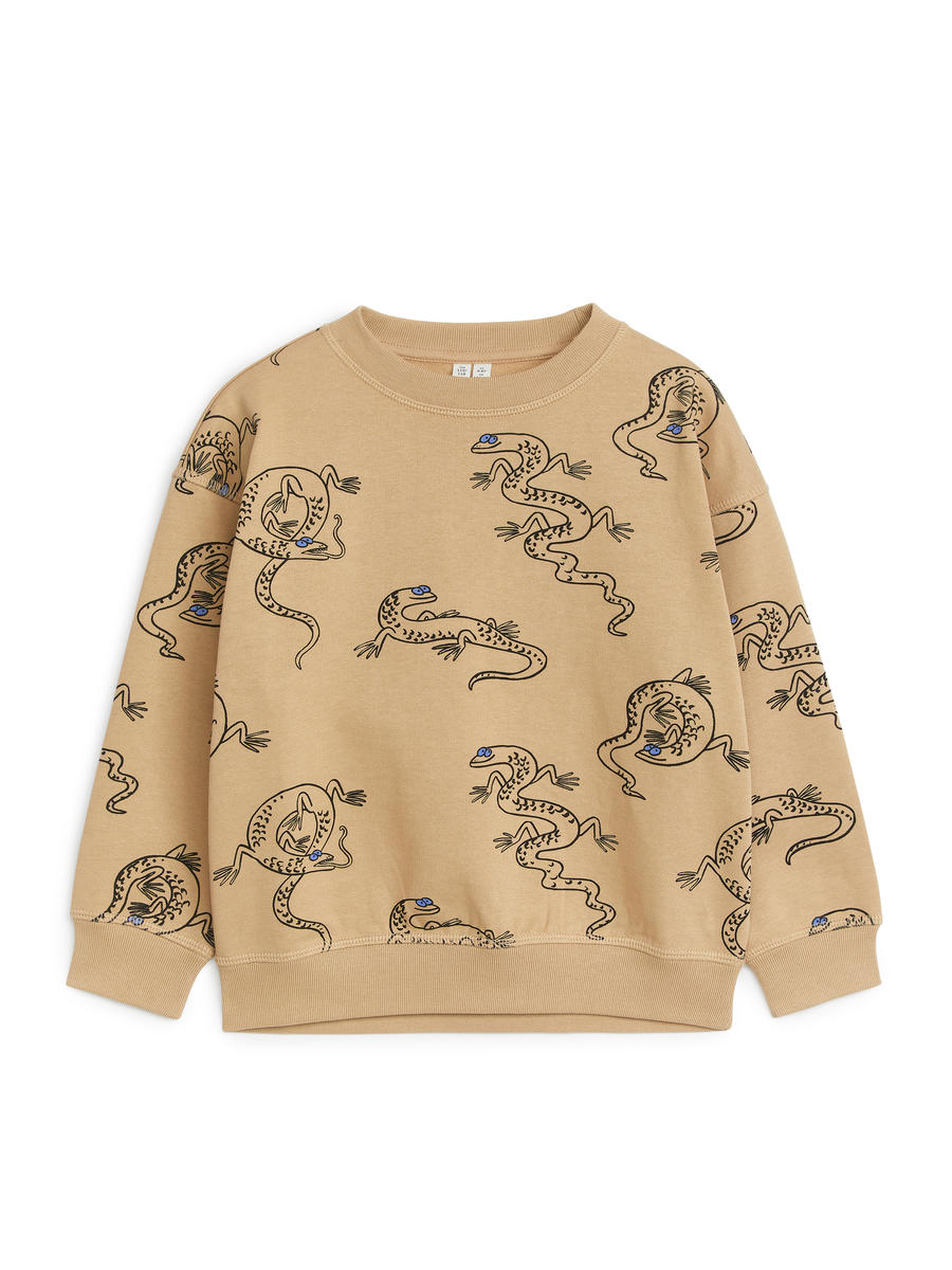 Legeres Sweatshirt - Beige/Eidechse - Relaxed Fit - Children - 1118471027