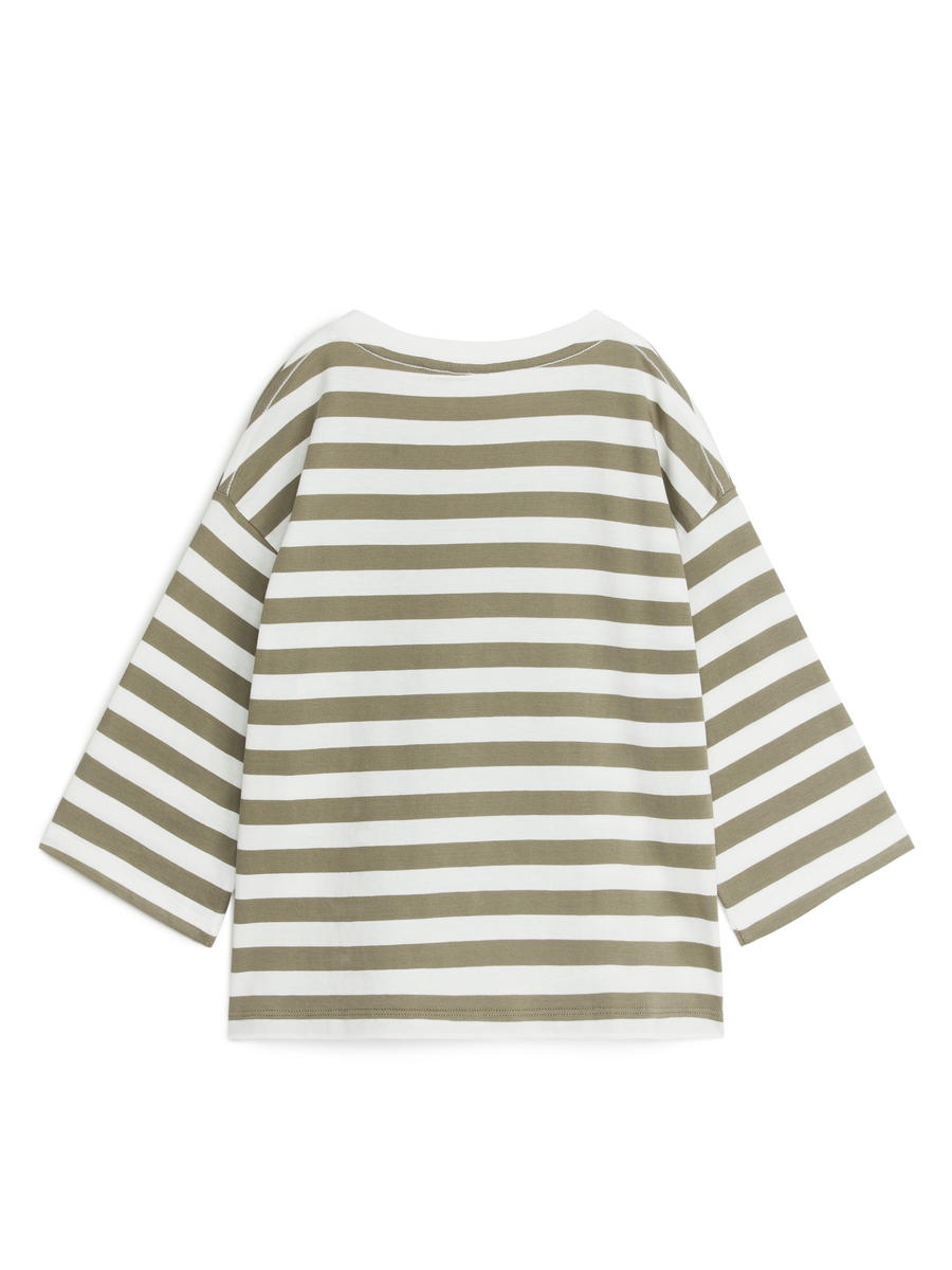 Oversized Long-Sleeved T-Shirt-#7C775F-2460