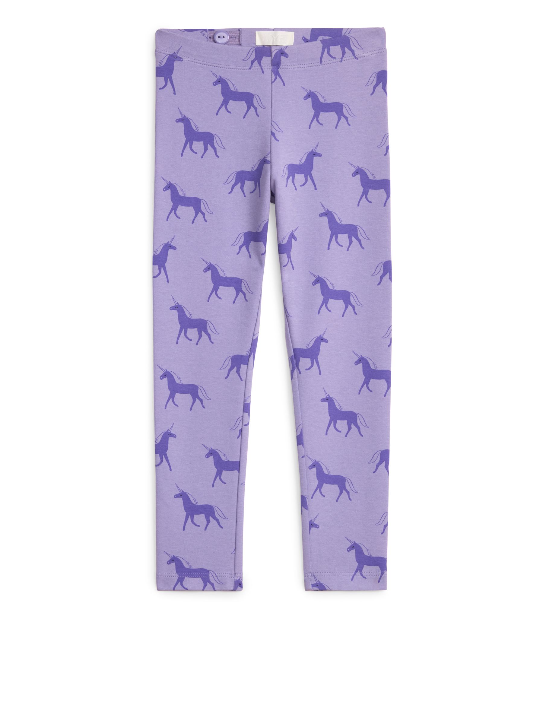 Dżersejowe legginsy - Lilac/Unicorns - Wąski fason - Children - StillMedia/DescriptiveStillLife - 3