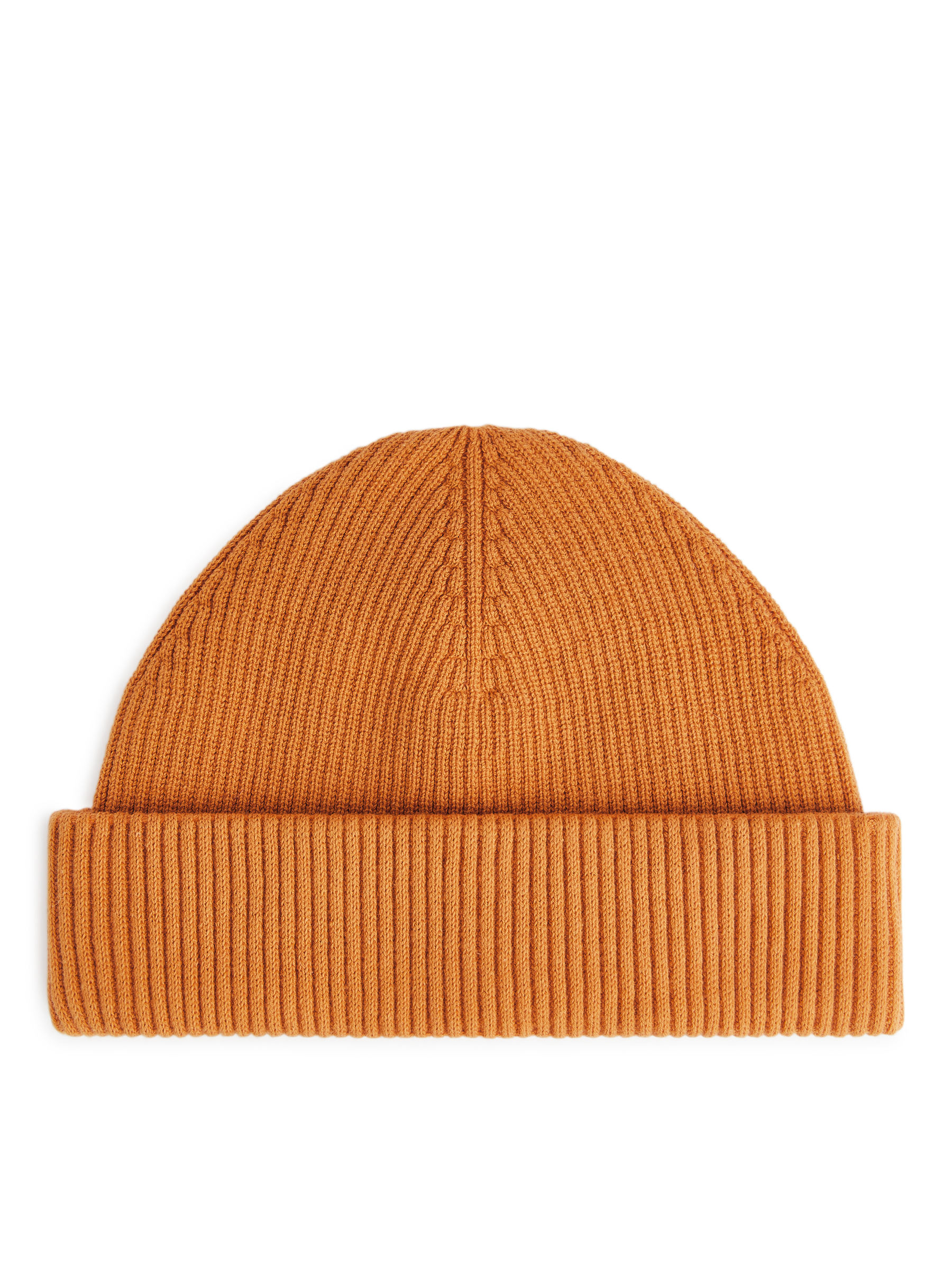 Short Ribbed Cotton Beanie - Orange - Men - StillMedia/DescriptiveStillLife - 1