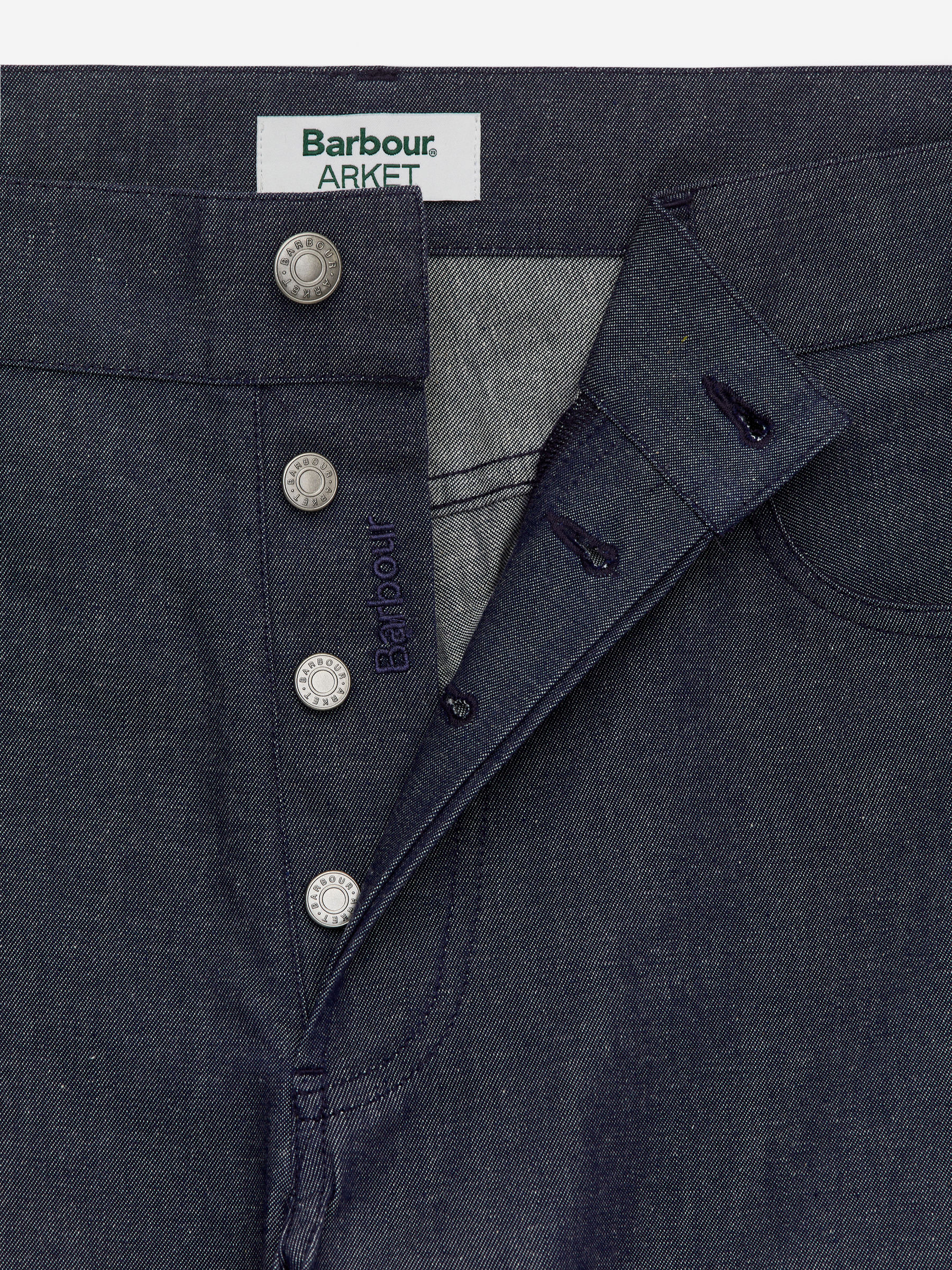Jean droit ample ciré à sec ARKET et Barbour - Bleu - Loose fit - Homme - StillMedia/DescriptiveDetail - 3