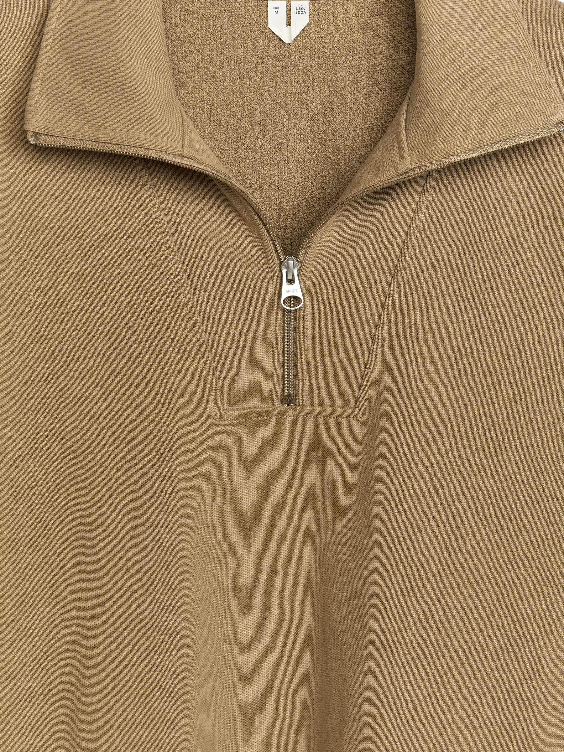 Baumwollpullover mit kurzem Reißverschluss - Kamel - Relaxed Fit - Men - StillMedia/DescriptiveDetail - 1