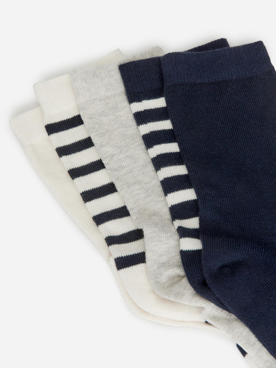 Baumwollsocken, 5er-Pack-#23263B-5809