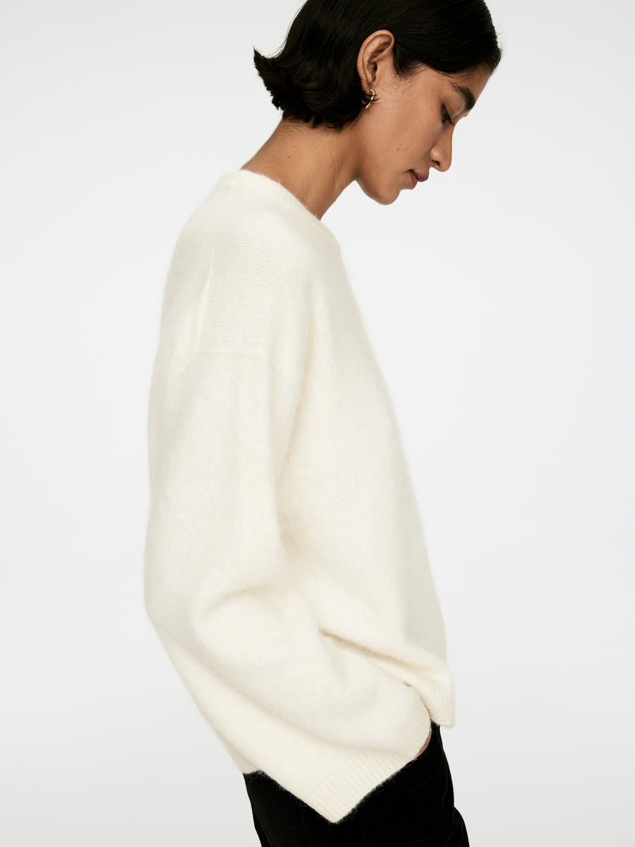 Alpaca-Wool Blend Jumper-#F2E8D6-12847