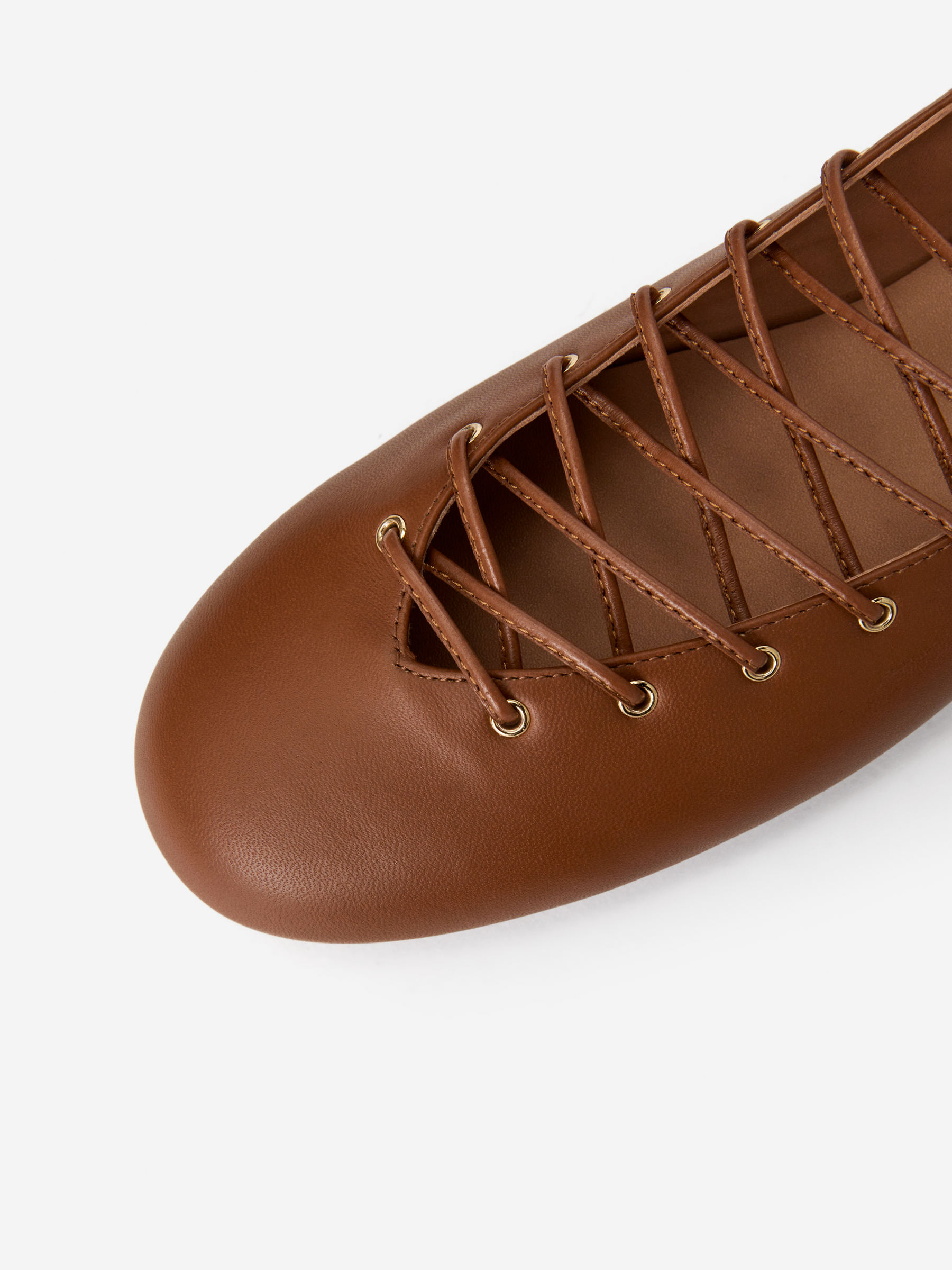 Lace Up Ballerinas - Cognac - Women - StillMedia/DescriptiveDetail - 3