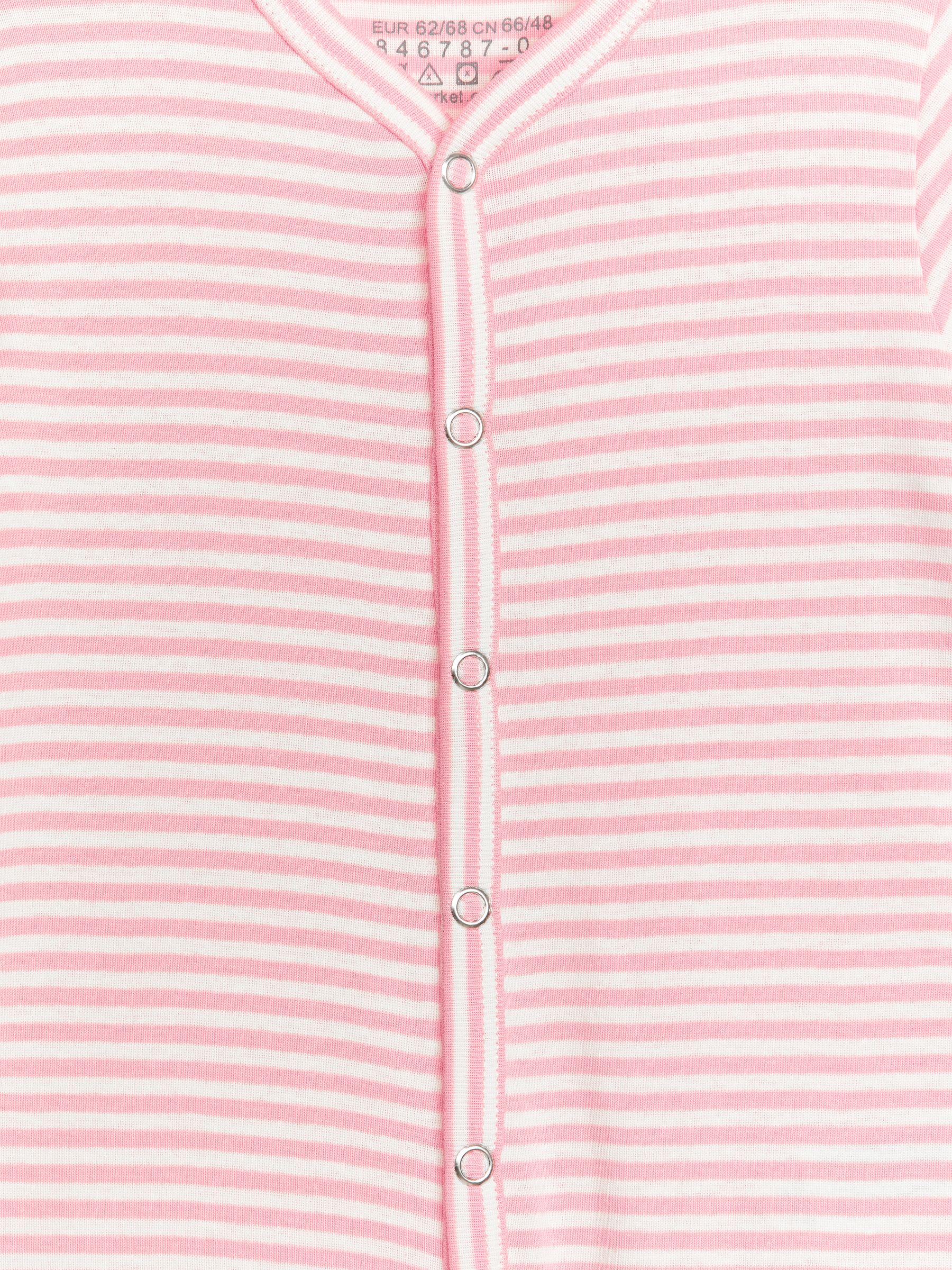 Short Sleeve All-in-One Pyjama - Pink/Off White - Regular fit - Children - StillMedia/DescriptiveDetail - 1