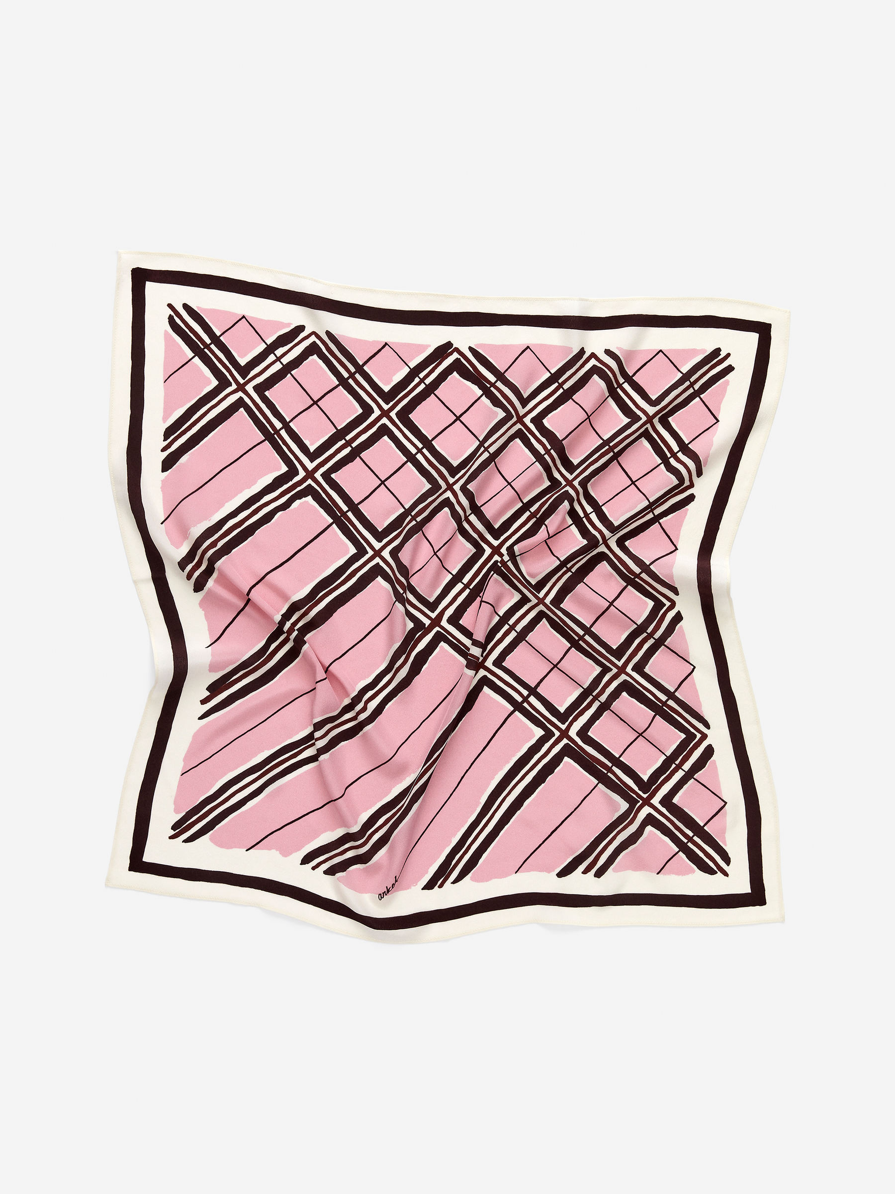 Printed Silk Scarf - Pink/Brown - Women - StillMedia/DescriptiveStillLife - 1