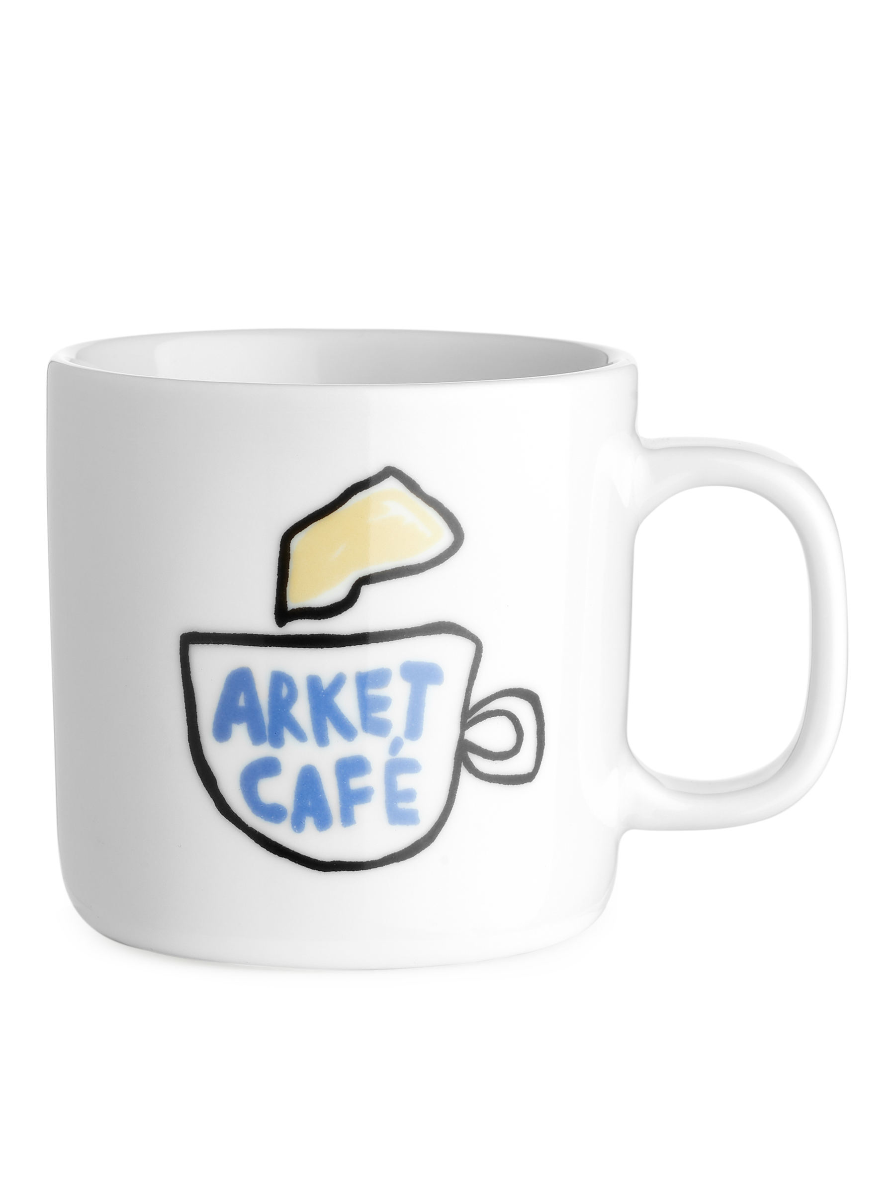 ARKET Café-Becher - Weiß/Gelb - Café - StillMedia/DescriptiveStillLife - 1