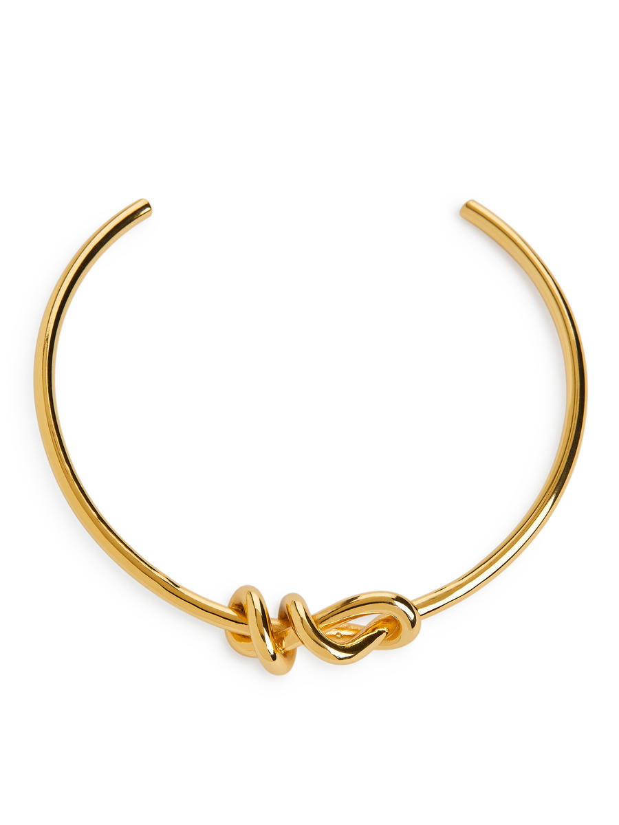 Knot Neck Cuff - Gold - Women - 1229980001