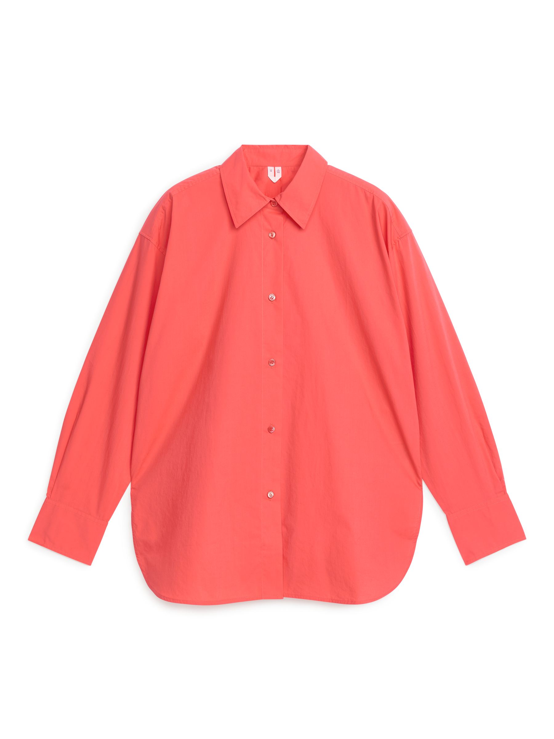 Relaxed Poplin Shirt-#CF5757-289