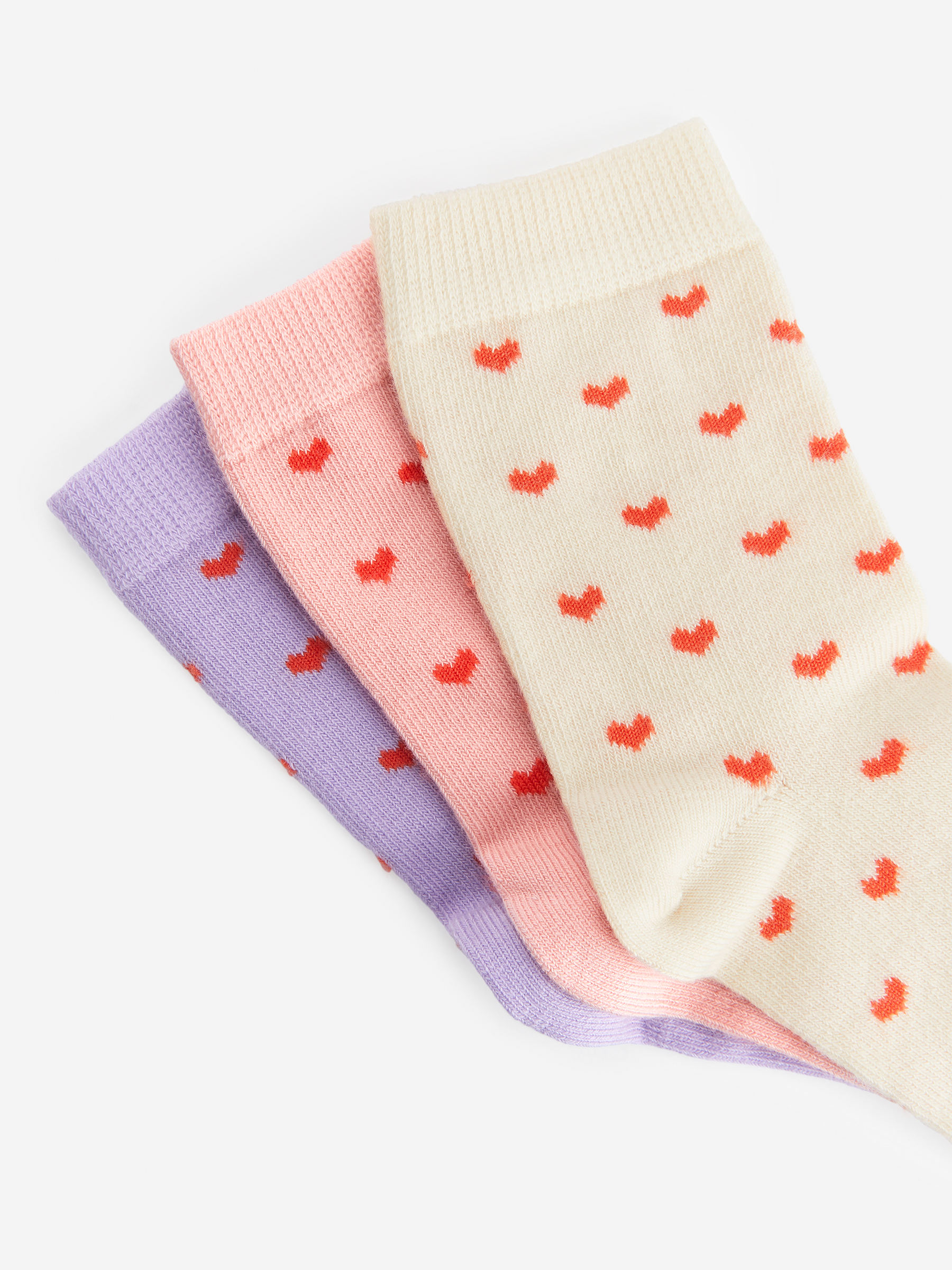 Cotton Socks Set of 3 - White/Pink/Lilac - Children - StillMedia/DescriptiveDetail - 3