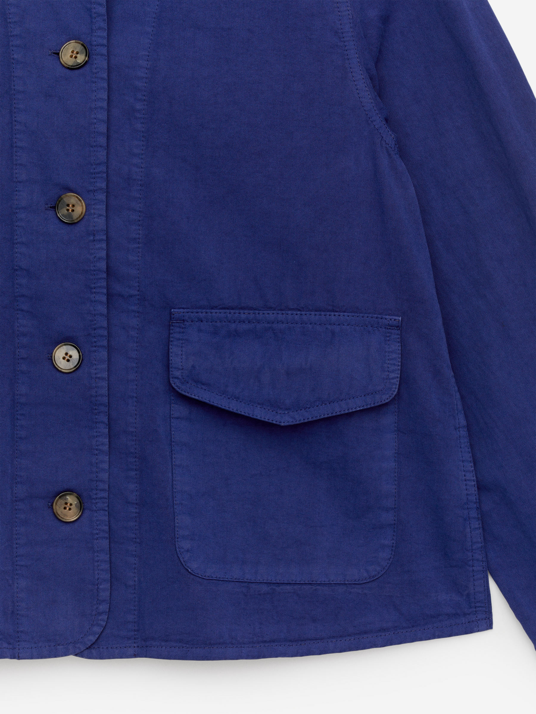 Cotton-Linen Overshirt - Blue - Regular fit - Women - StillMedia/DescriptiveDetail - 2
