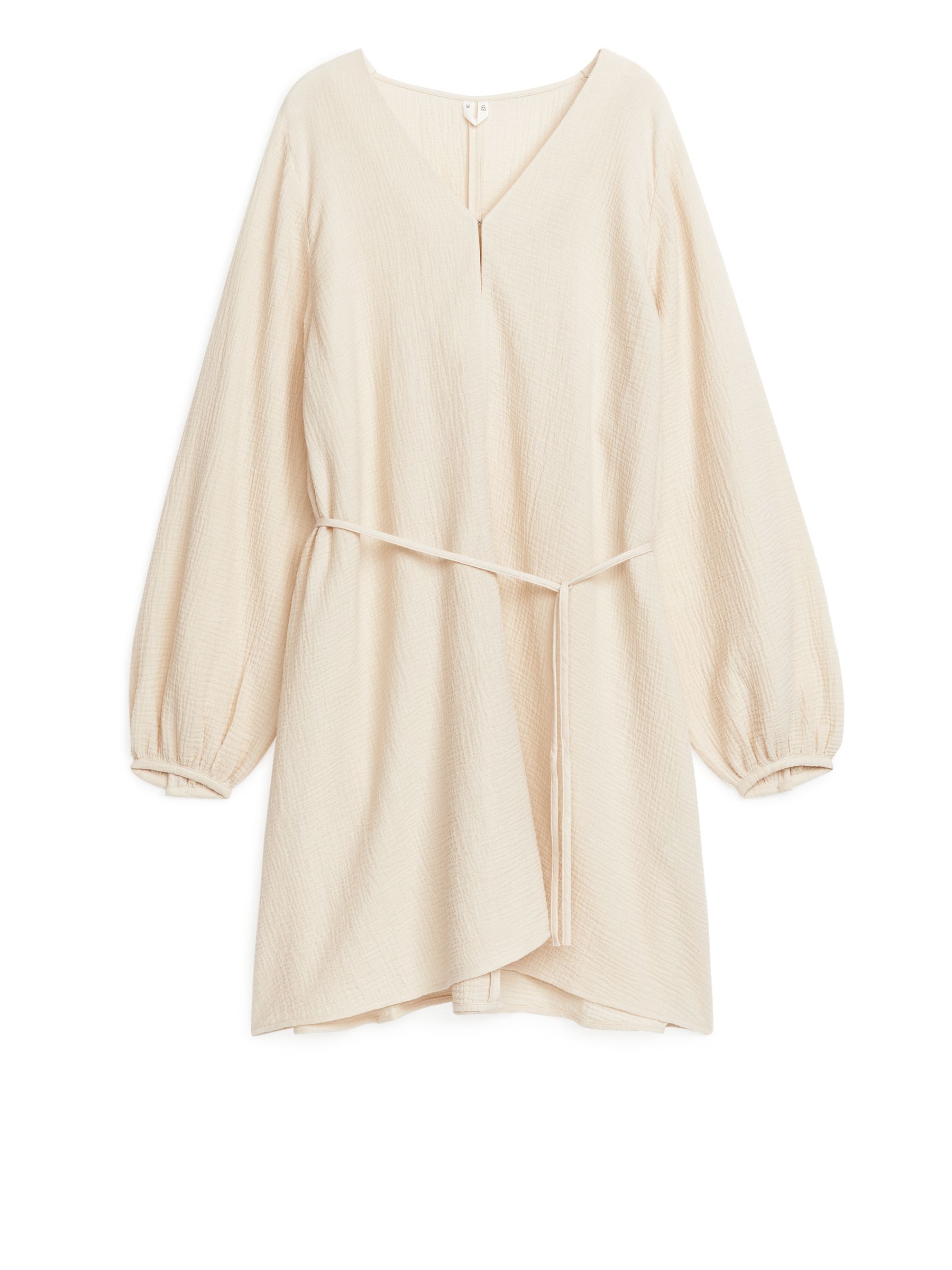 Crinkled Dress-#DCD6C7-1738