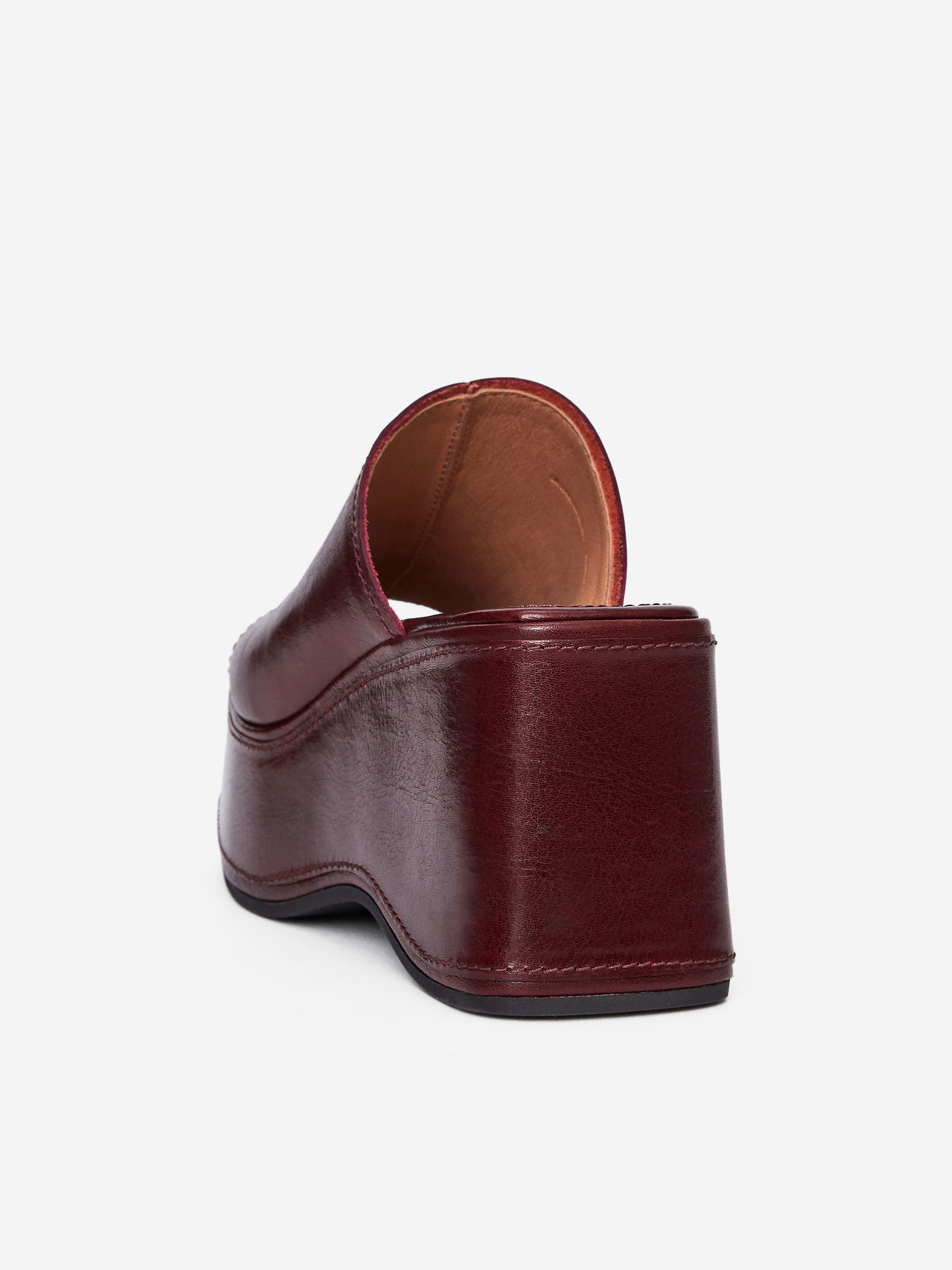 Platform Mules - Burgundy - Women - StillMedia/DescriptiveStillLife - 2