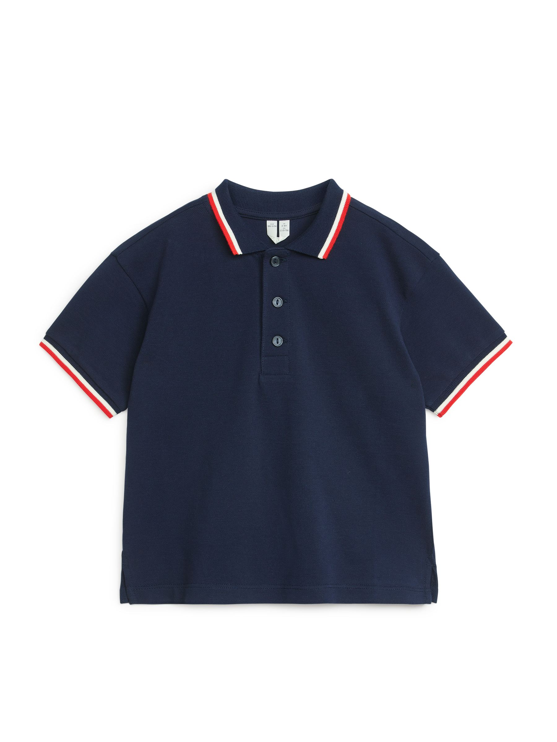 Polo in piqué di cotone - Blu navy/Rosso/Bianco - Regular fit - Children - StillMedia/DescriptiveStillLife - 2