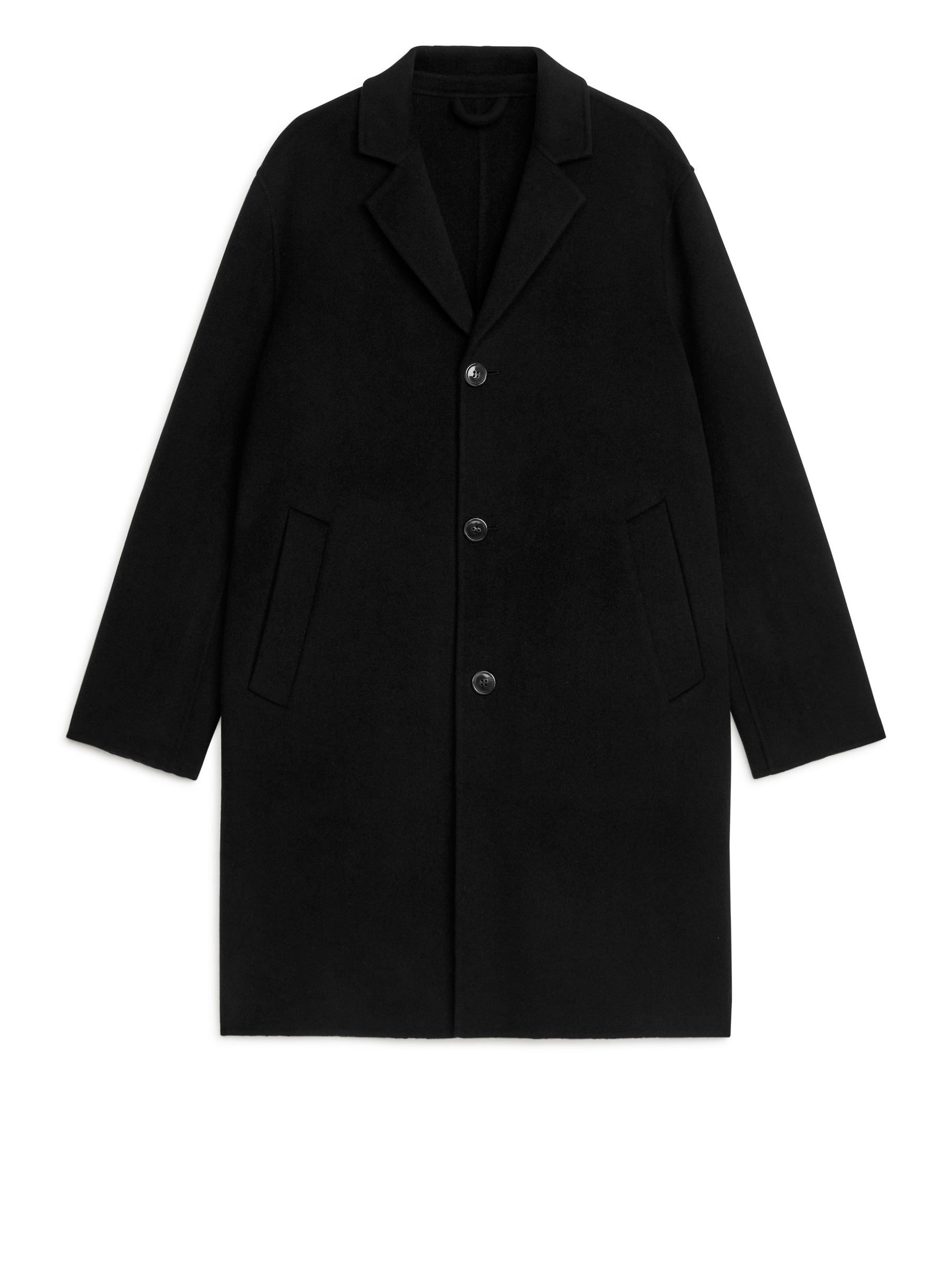 Double-Face Wool Blend Coat - Black - Regular fit - Men - StillMedia/DescriptiveStillLife - 3