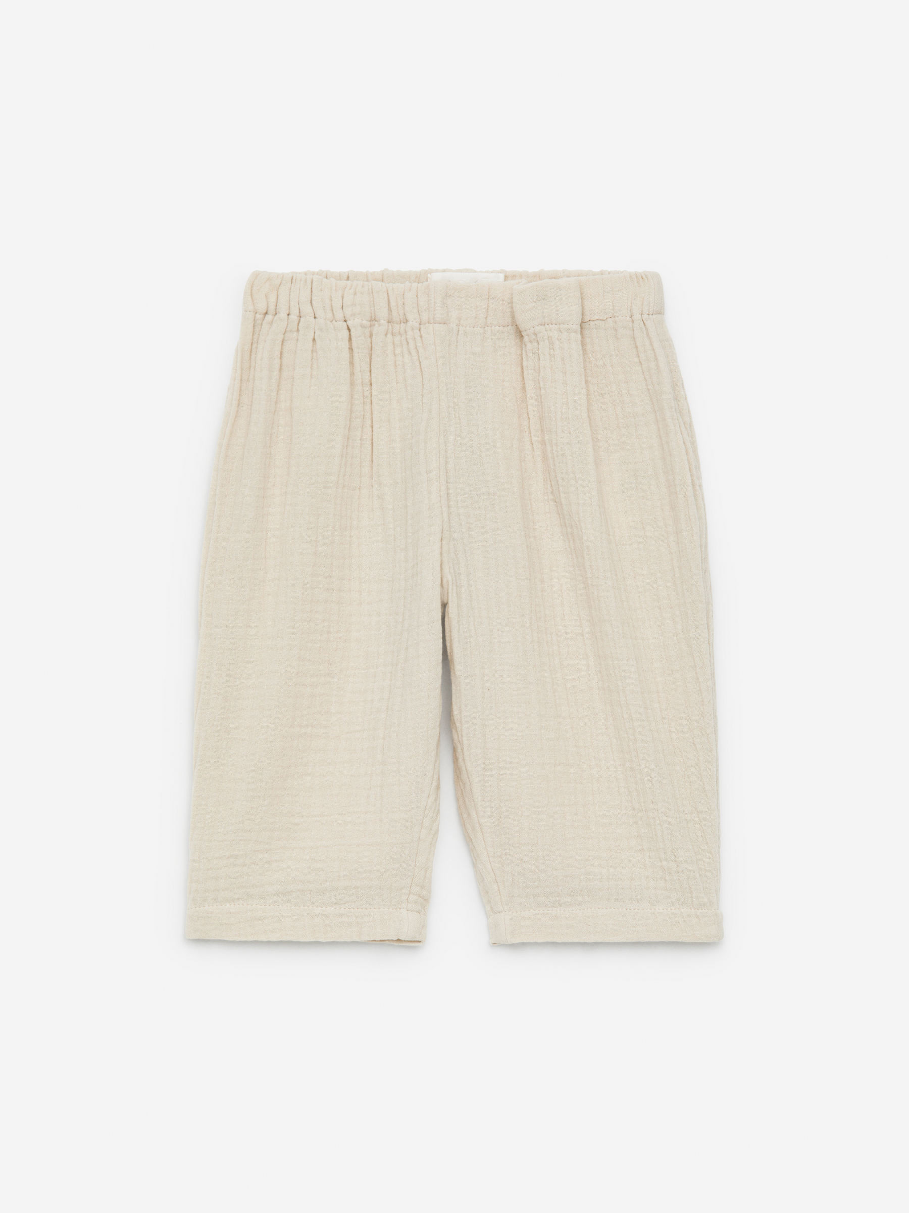 Cotton Muslin Trousers-#CEC6B9-14583