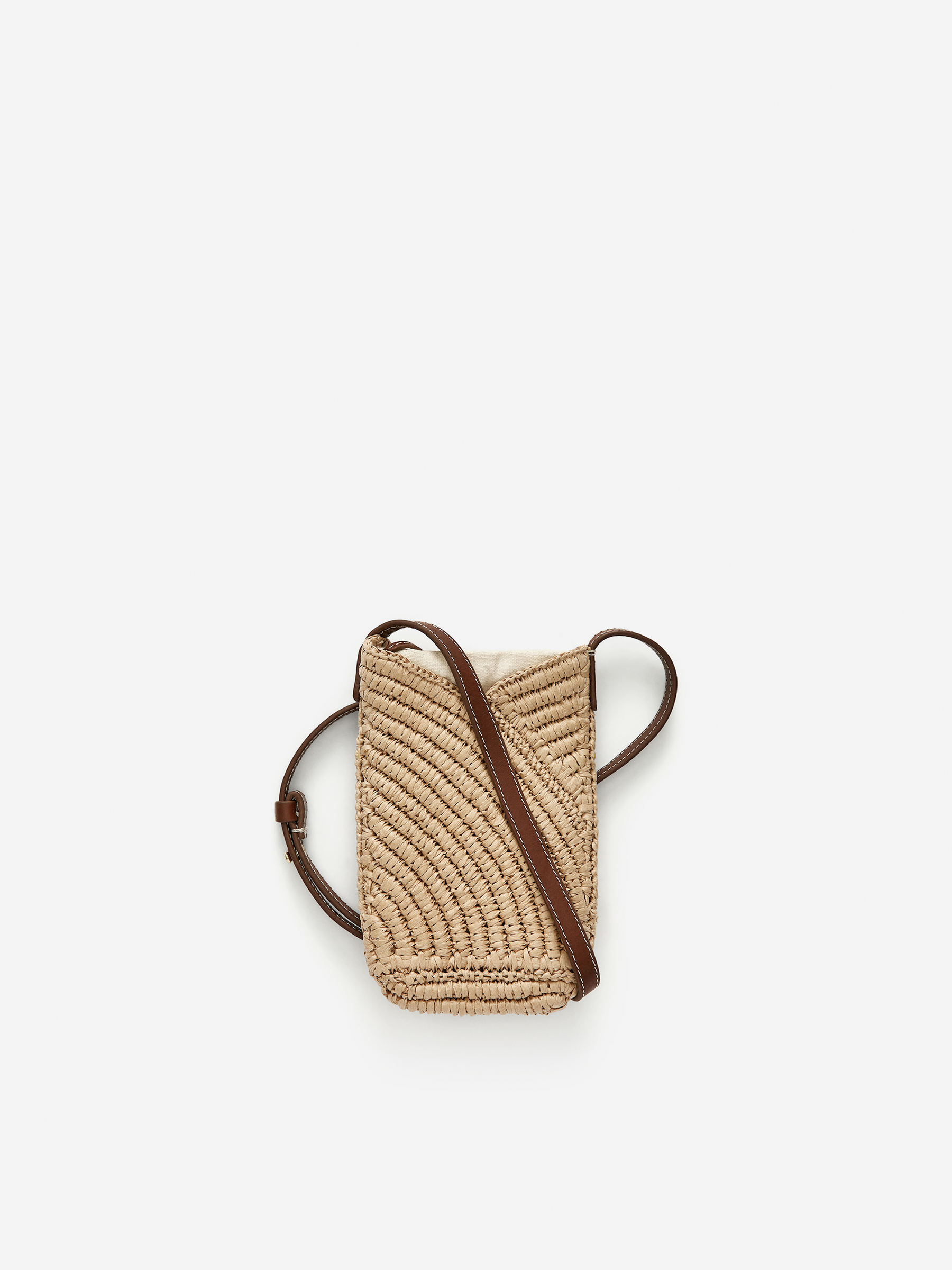 Straw Phone Case-Beige-15428
