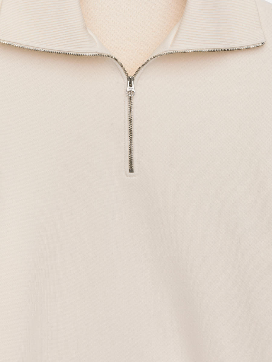 Half-Zip Sweatshirt-#EEEDE4-13905