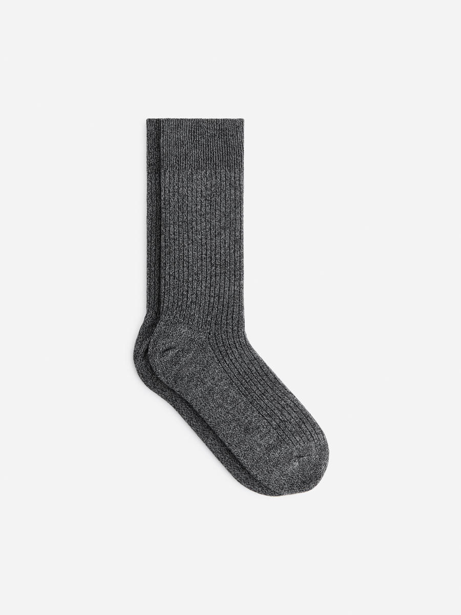 Supima Cotton Rib Socks-#494A4F-12702