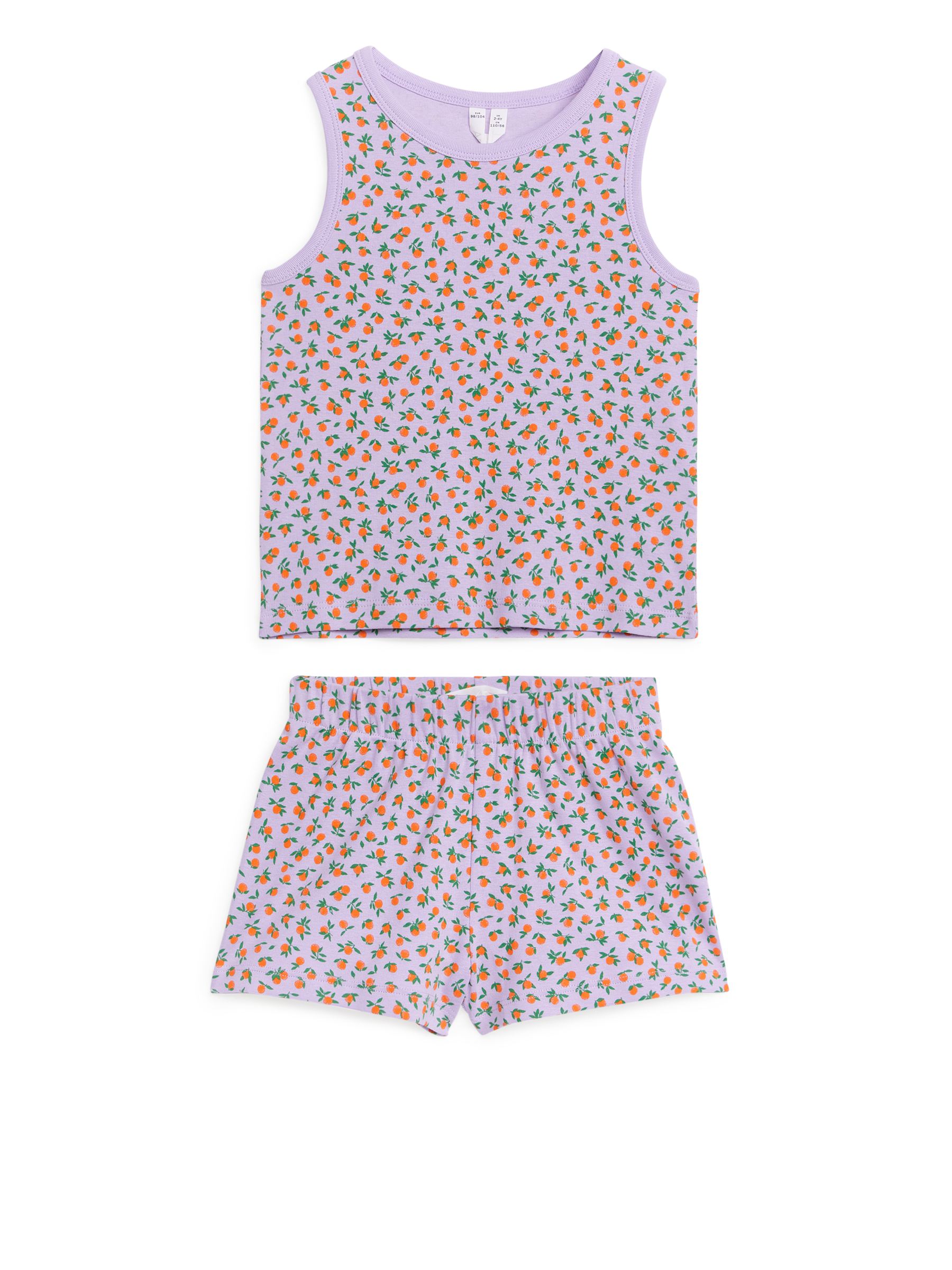 Pyjamas med linne och shorts-#B4A0C9-395