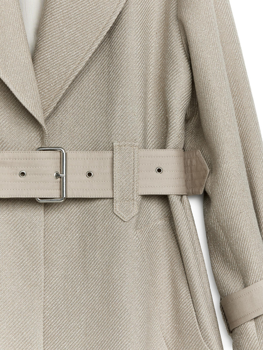 Belted Twill Coat - Beige - Regular fit - Women - 1219921001