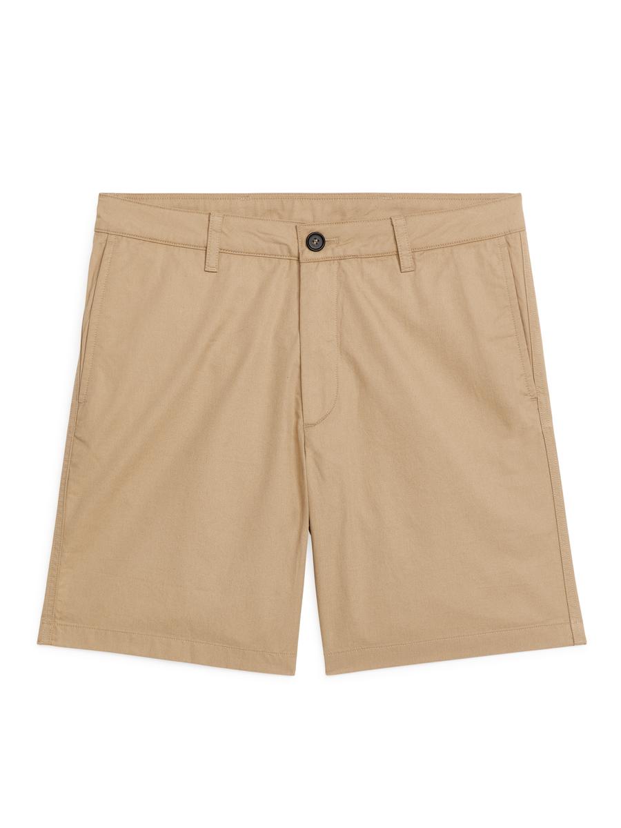 Cotton Shorts - Beige - Regular fit - Men - 1068737002