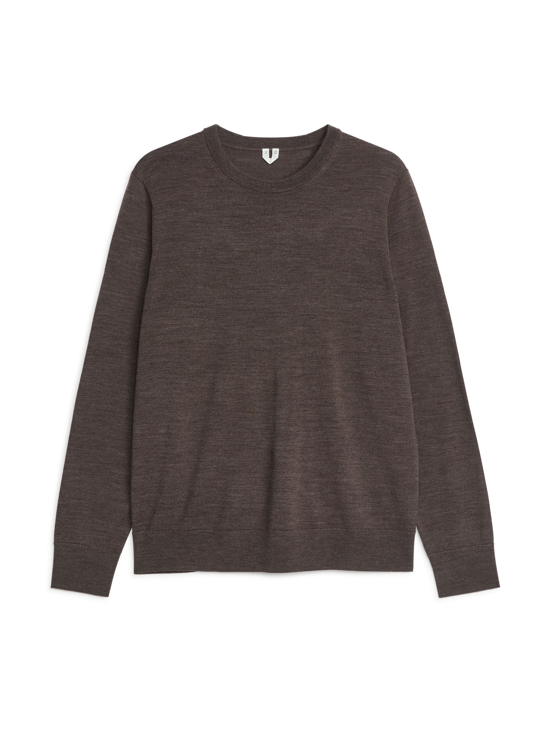 Finstickad tröja i merinoull - Brun - Regular fit - Men - StillMedia/DescriptiveStillLife - 2