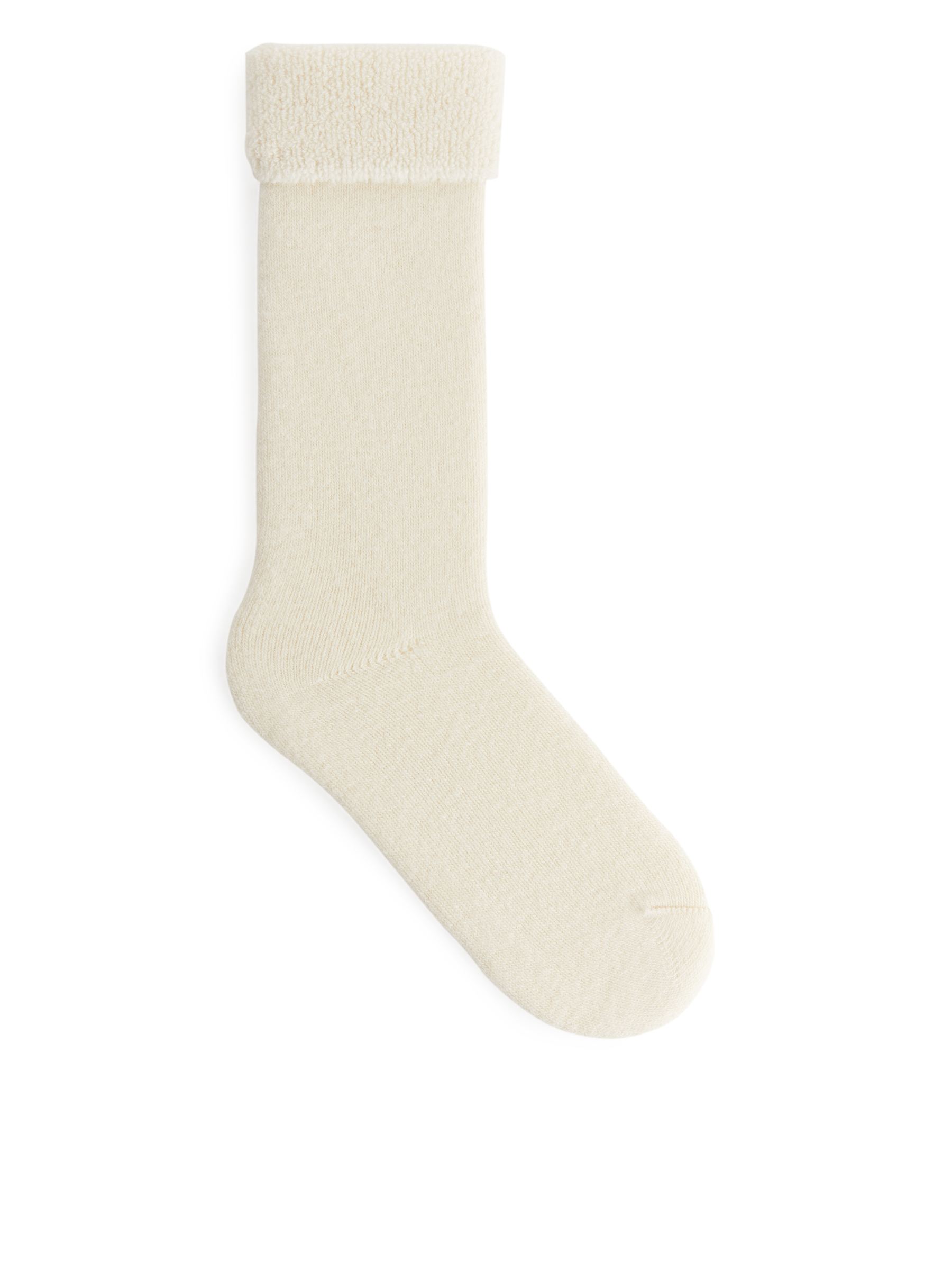 Soft Wool Terry Socks - Off-White - Women - StillMedia/DescriptiveStillLife - 1