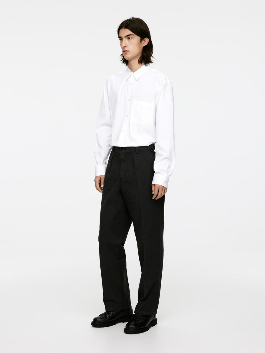 Cotton Canvas Utility Trousers-#333538-545