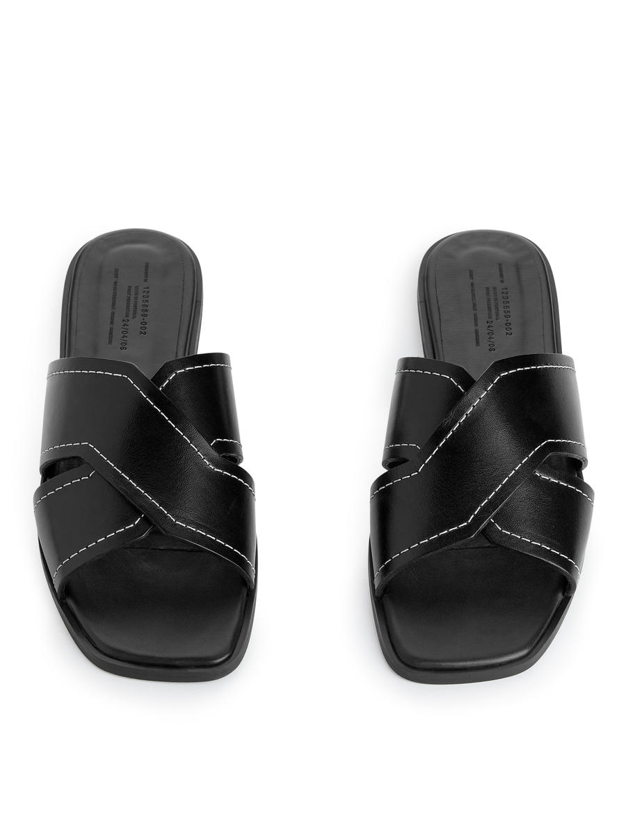 Leather Slides-#272628-7296