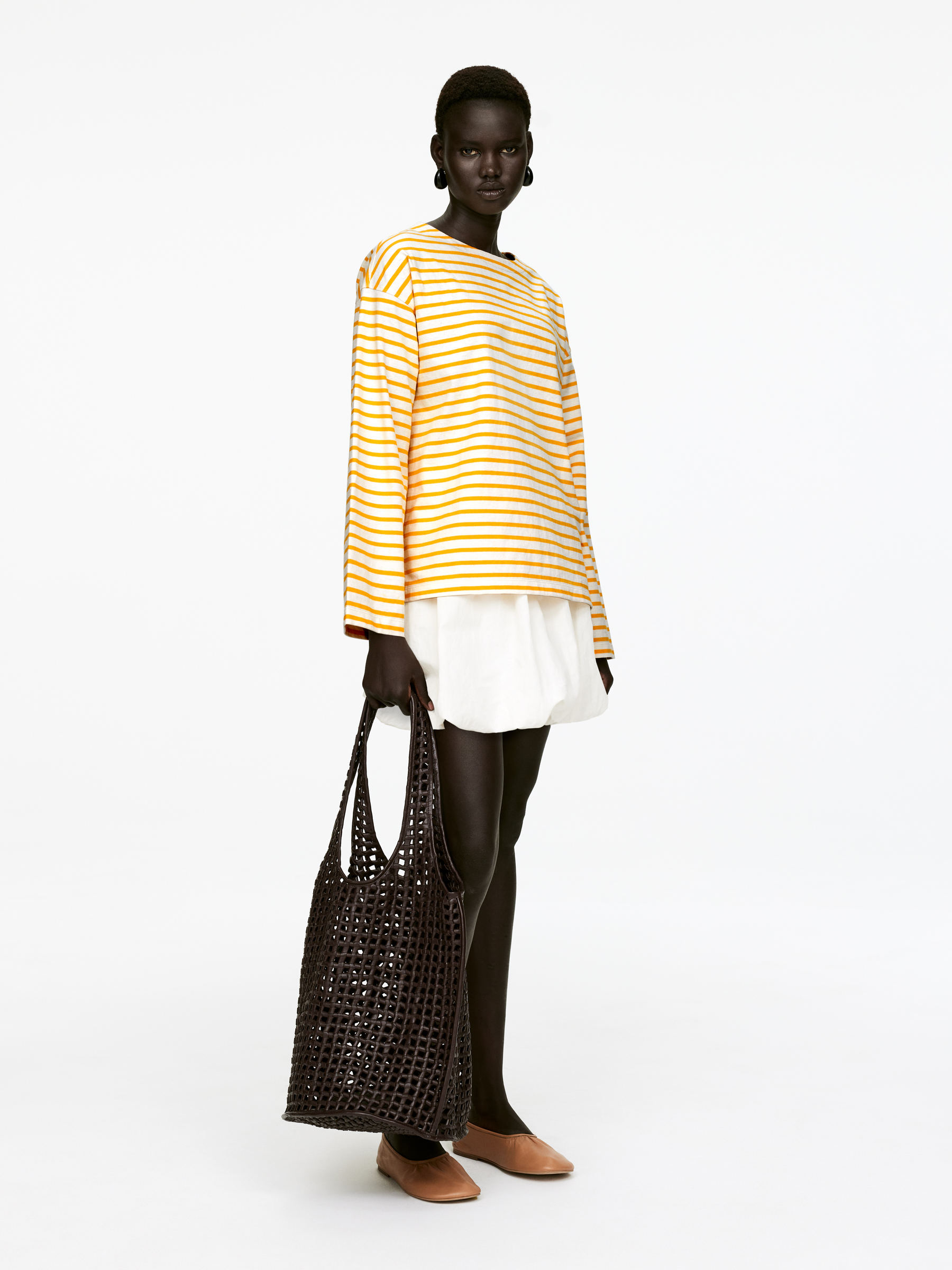 Long-Sleeve T-Shirt - Yellow/Off White - Regular fit - Women - StillMedia/Lookbook - 5