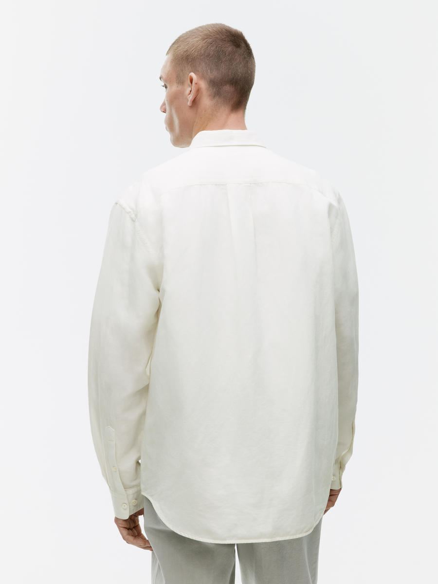 Relaxed Linen-Cotton Shirt - Off White - Relaxed fit - Men - 1231006001