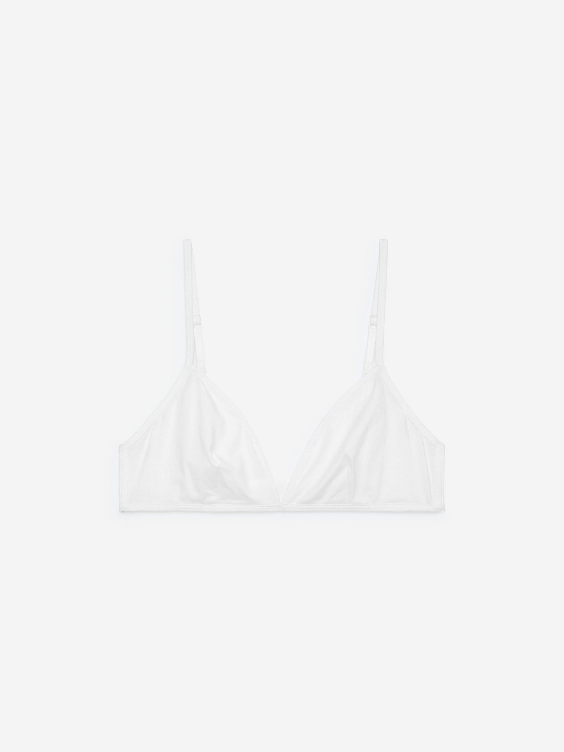 Cotton Soft Bra-White-4222