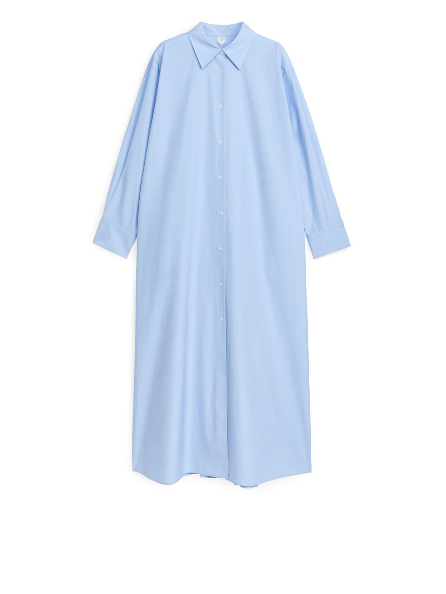 Oversized Shirt Dress-#95A9D6-7526