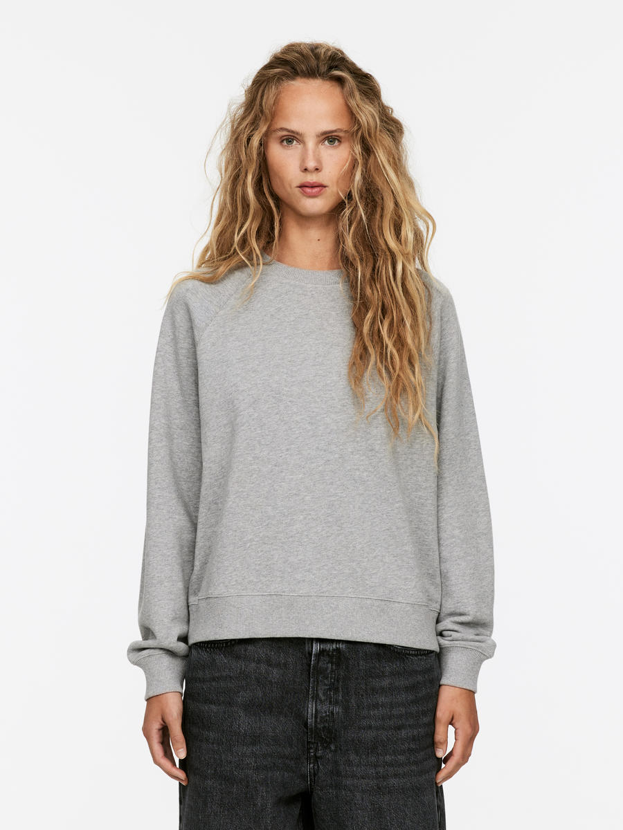 Soft French Terry Sweatshirt Grey Melange ARKET NL