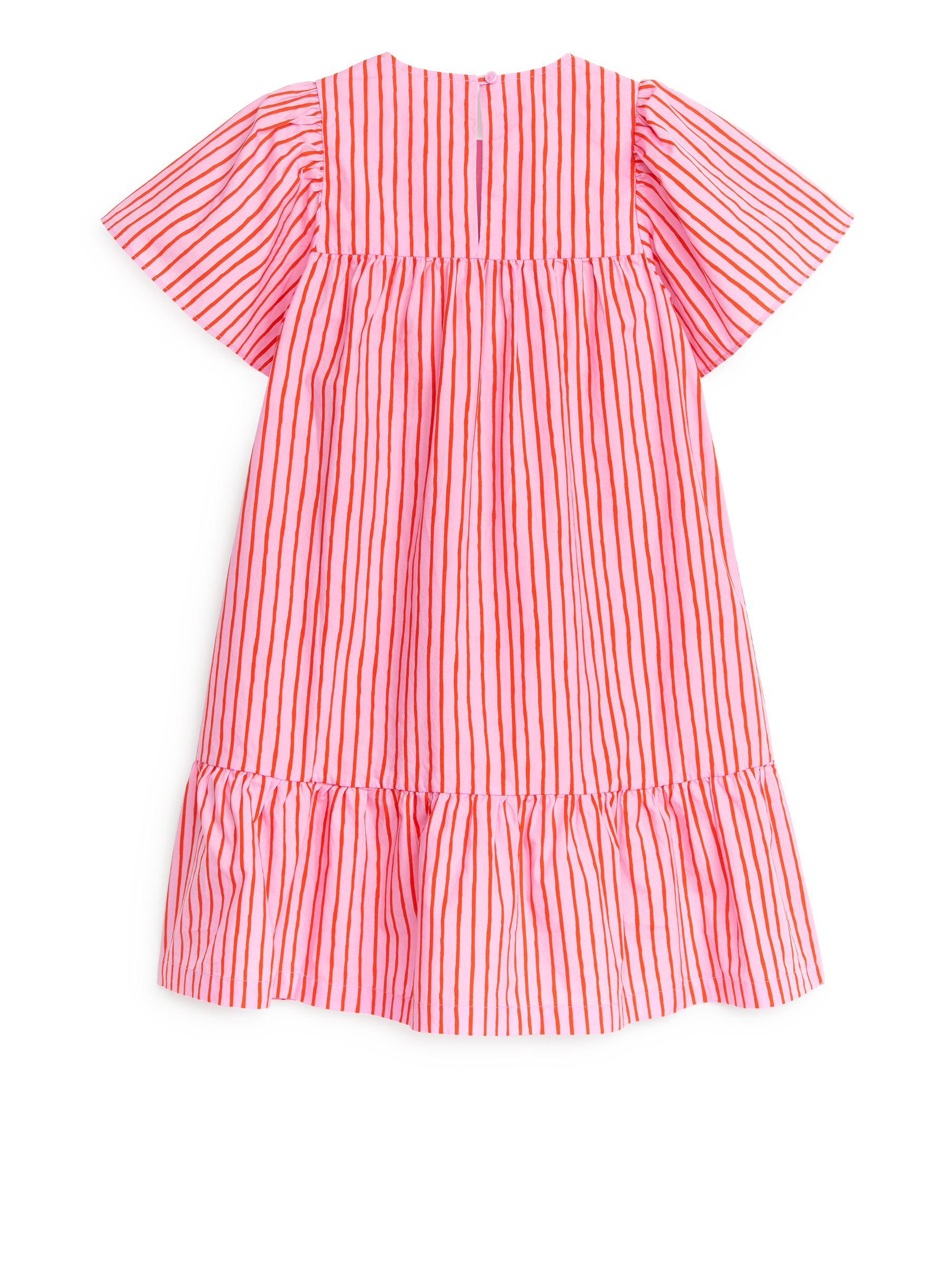 Cotton Poplin Dress - Pink/Red - Relaxed fit - Children - StillMedia/DescriptiveStillLife - 1