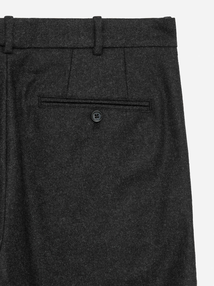 Wool Blend Trousers-#6E6E6E-13637