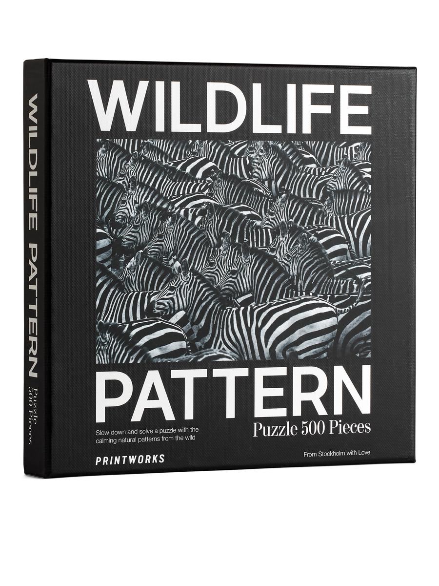 Printworks Puzzle Wildlife Pattern Zebra 500 pcs - Black - Homeware - 1020914001