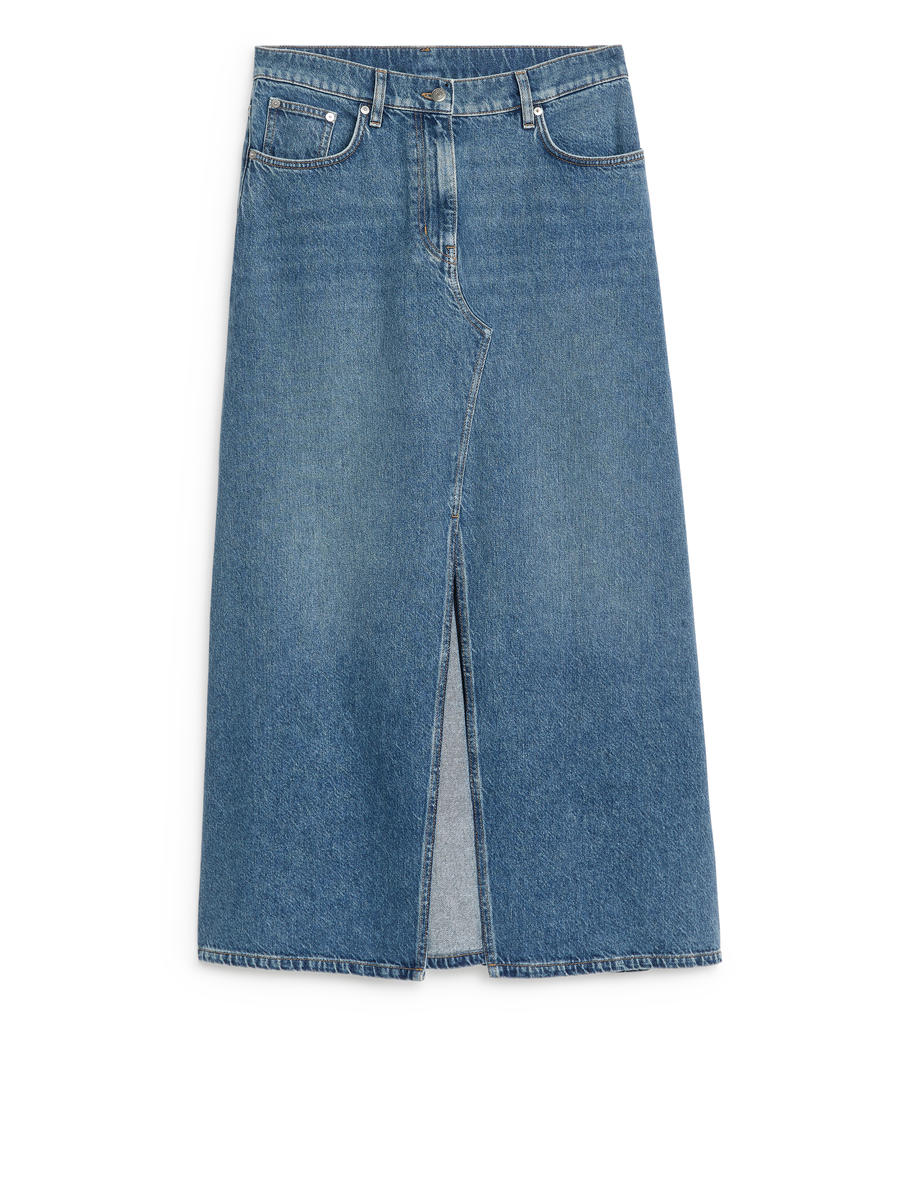 Maxi Denim Skirt - Blue - Women - 1218626001