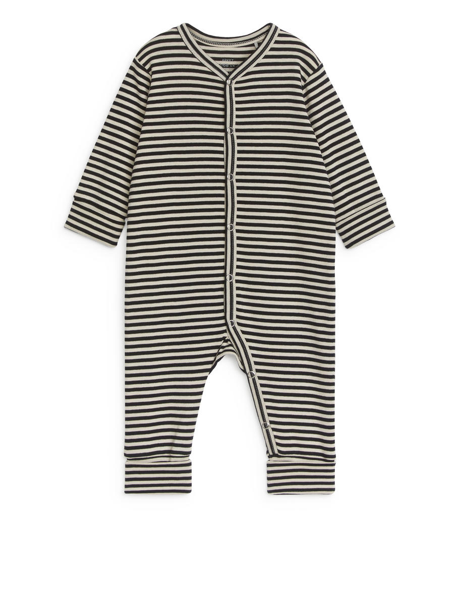 Pyjama-Overall im 2er-Set-Schwarz-7957